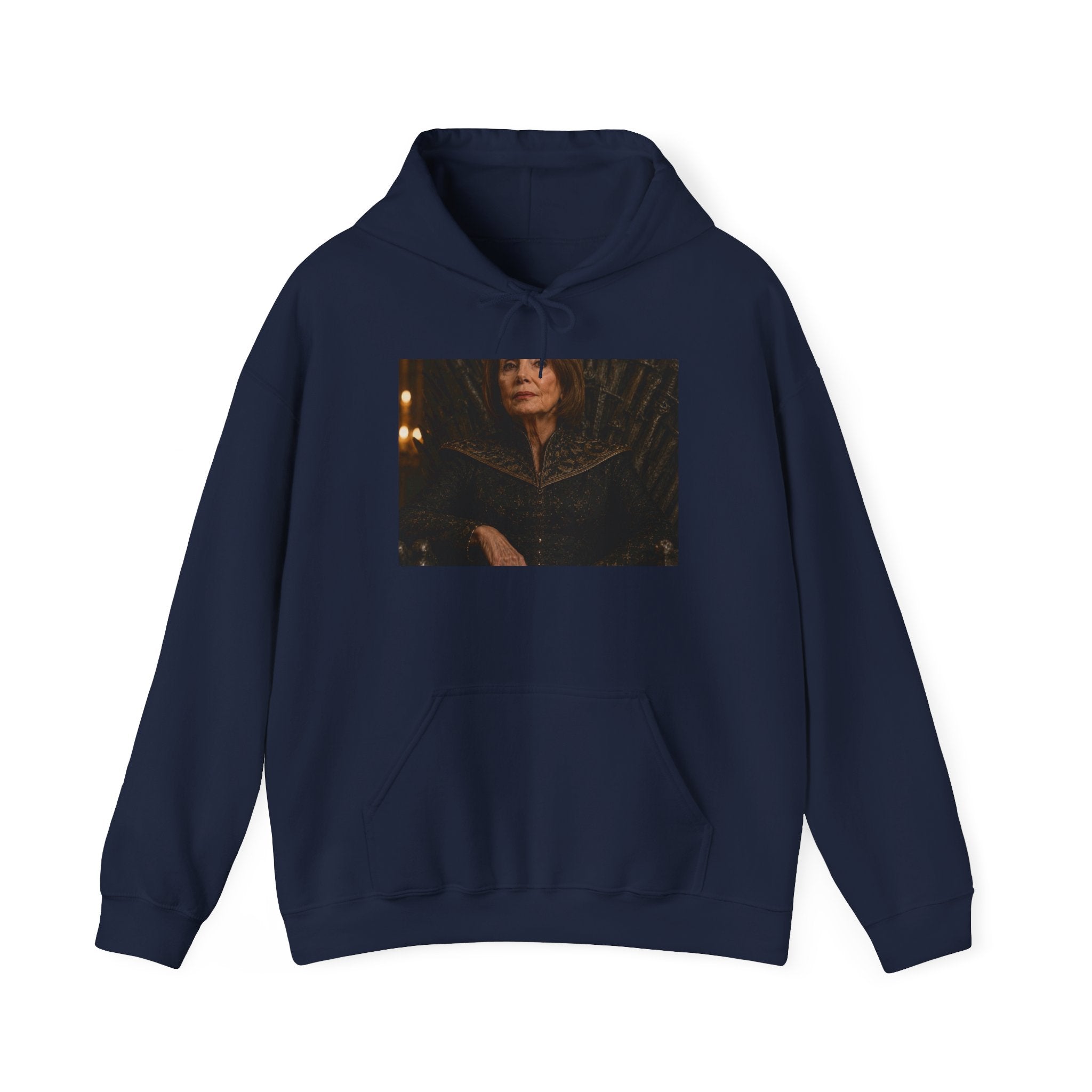 Pelosi Queen Throne Hoodie - Political Parody Sweatshirt