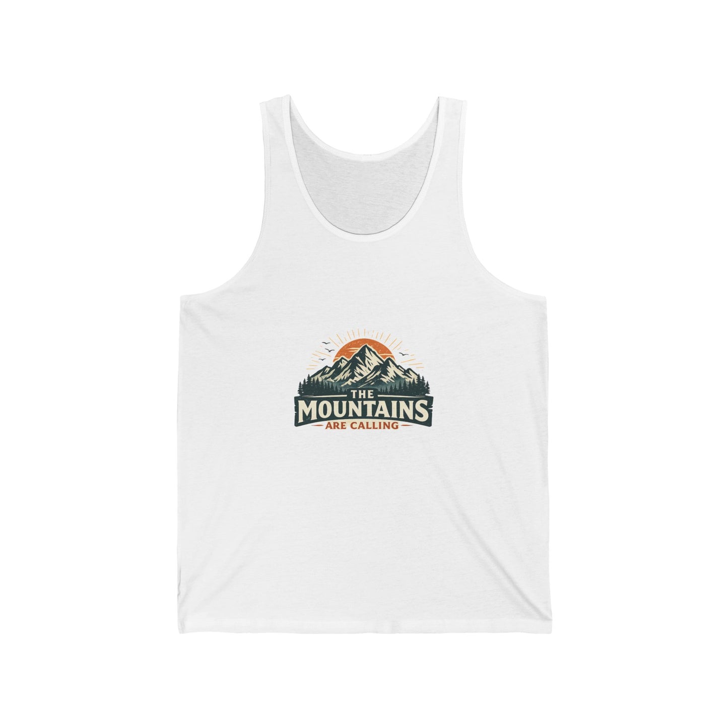 The Mountains Are Calling Unisex Jersey Tank
