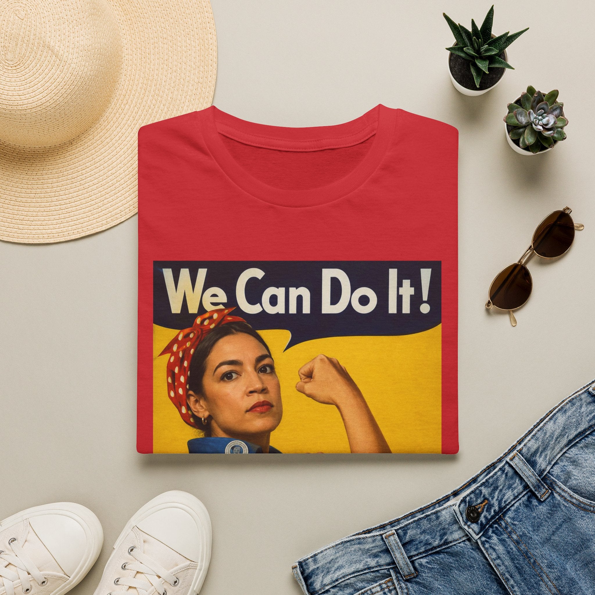AOC Rosie Riveter T-Shirt - Political Parody Tee