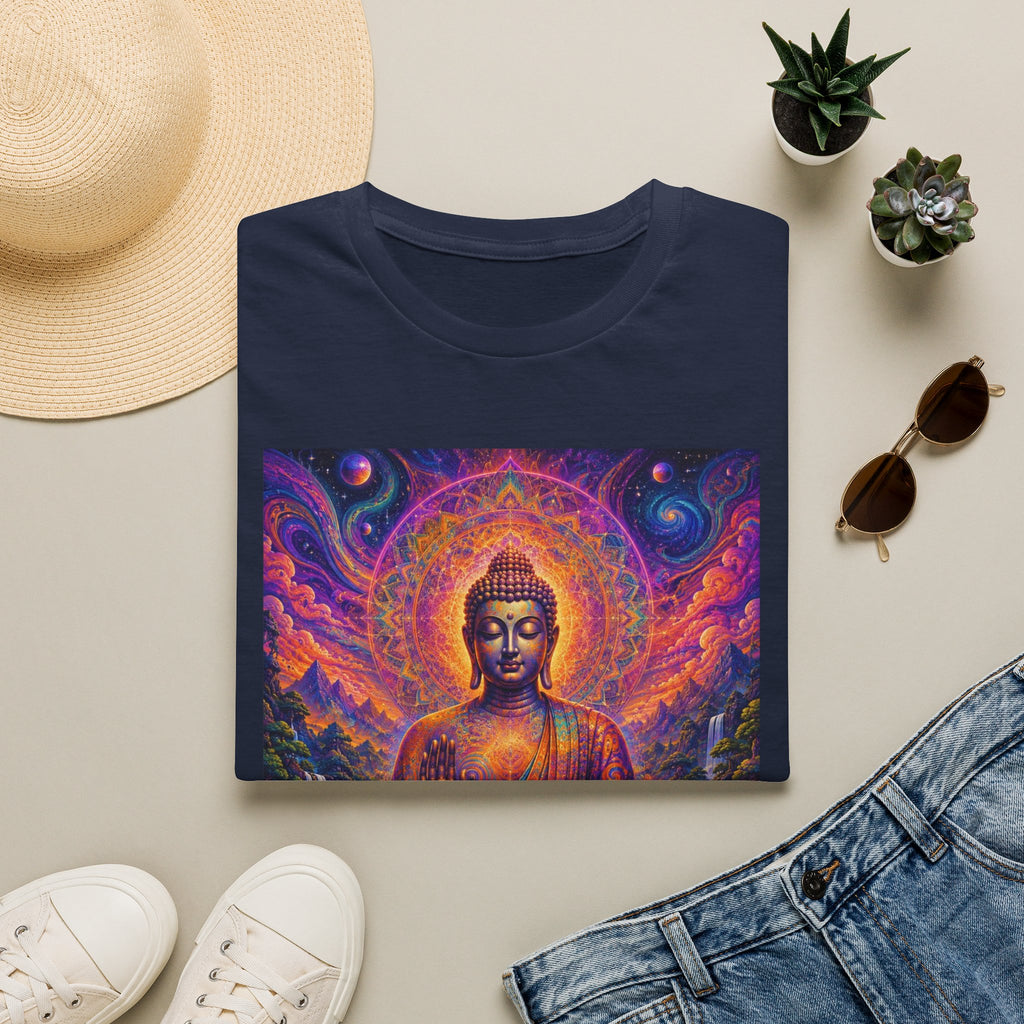 Cosmic Buddha T-Shirt - Visionary Spiritual Art