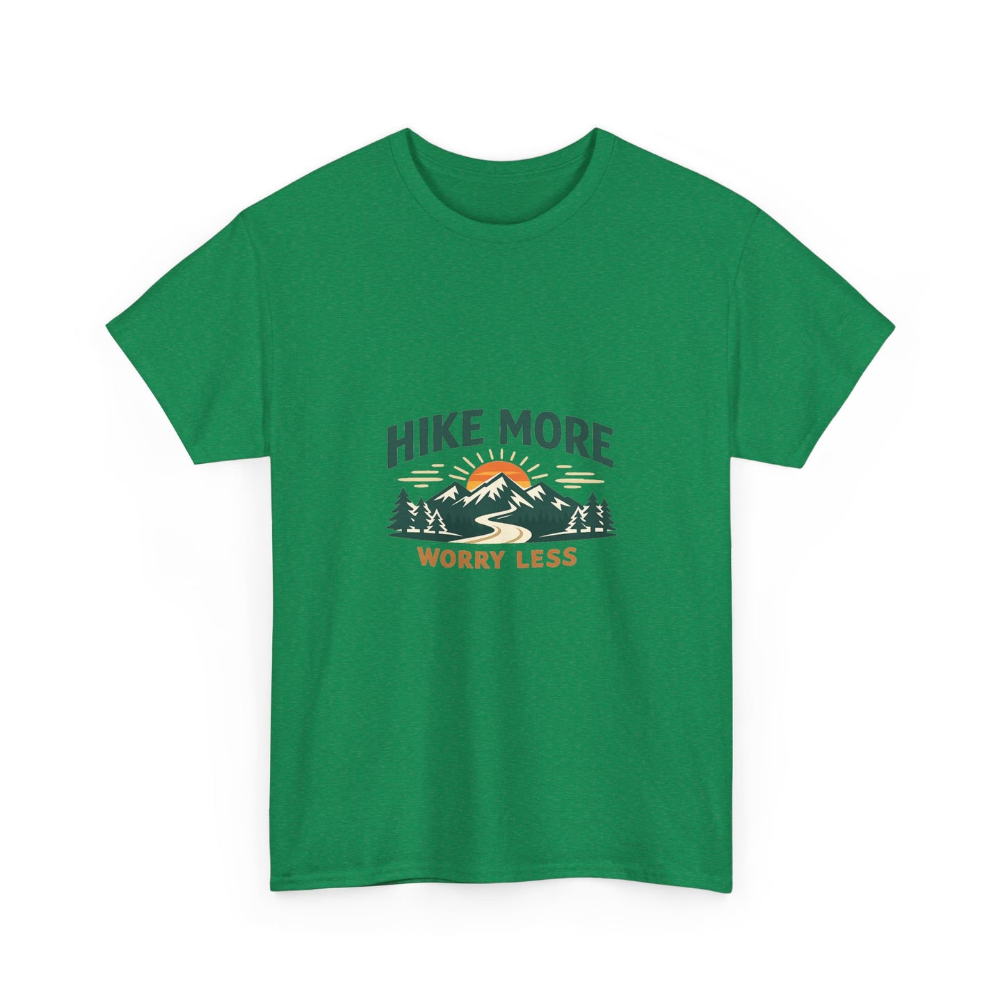 Hike More Worry Less Unisex Heavy Cotton Tee