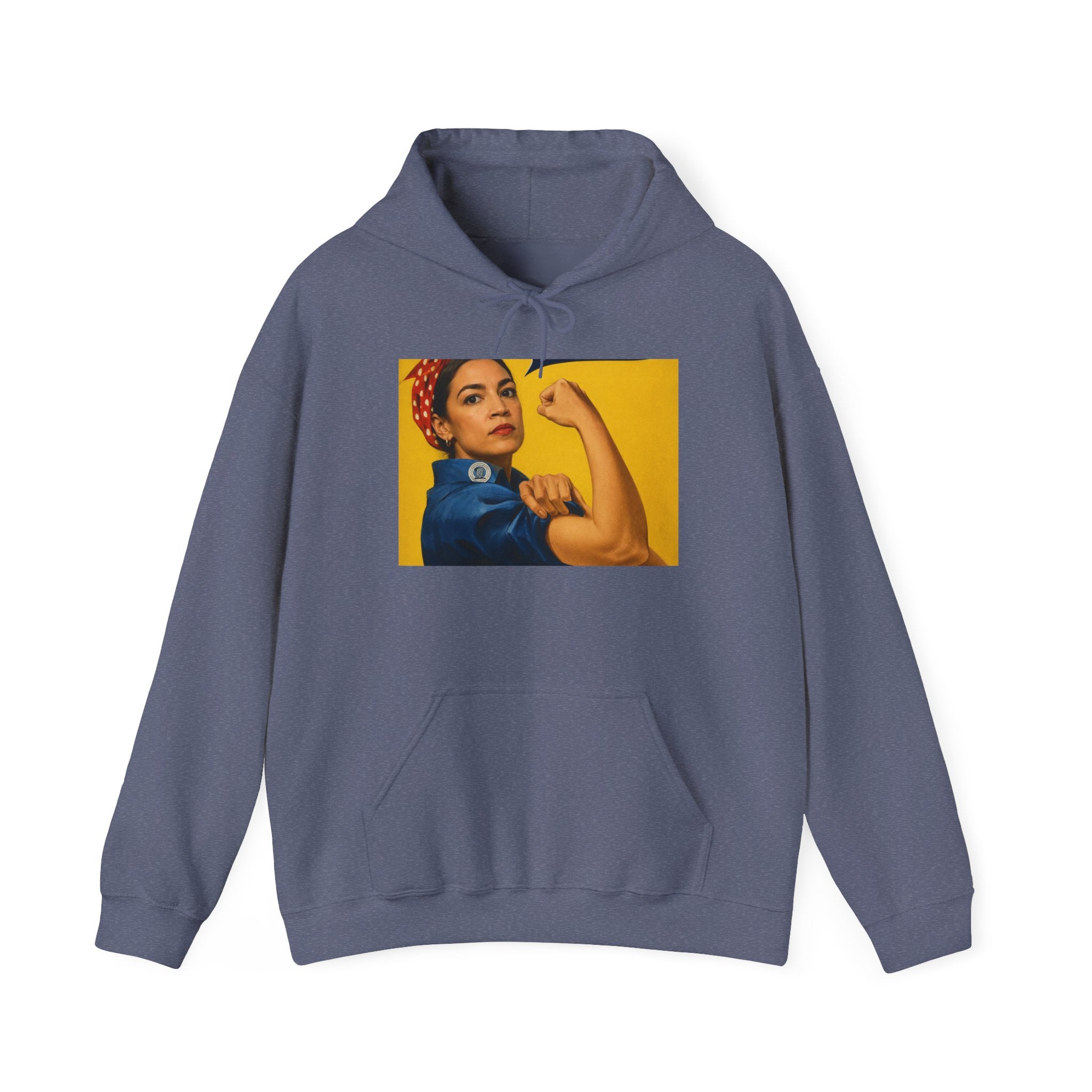 AOC Rosie Riveter Hoodie - Political Parody Sweatshirt