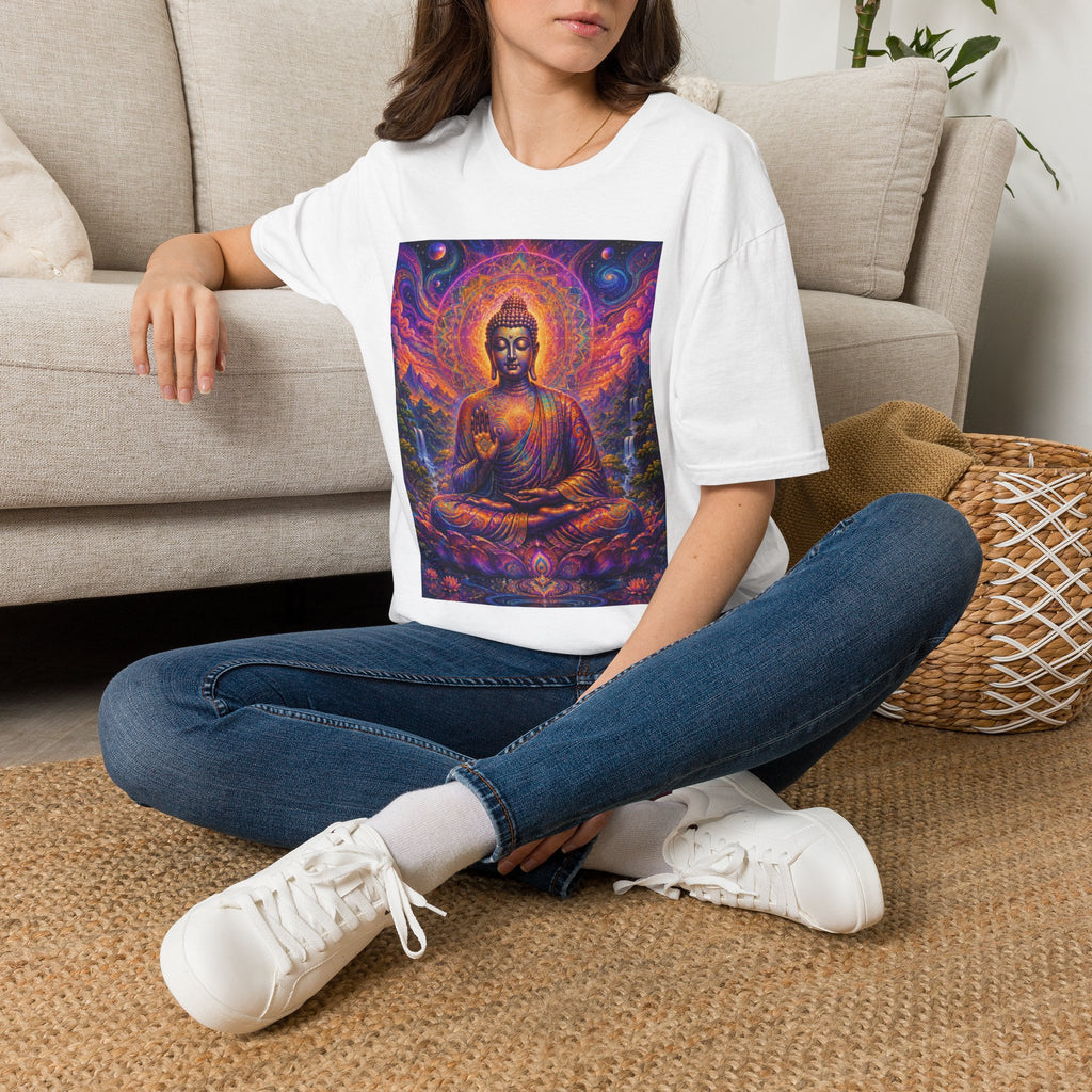 Cosmic Buddha T-Shirt - Visionary Spiritual Art