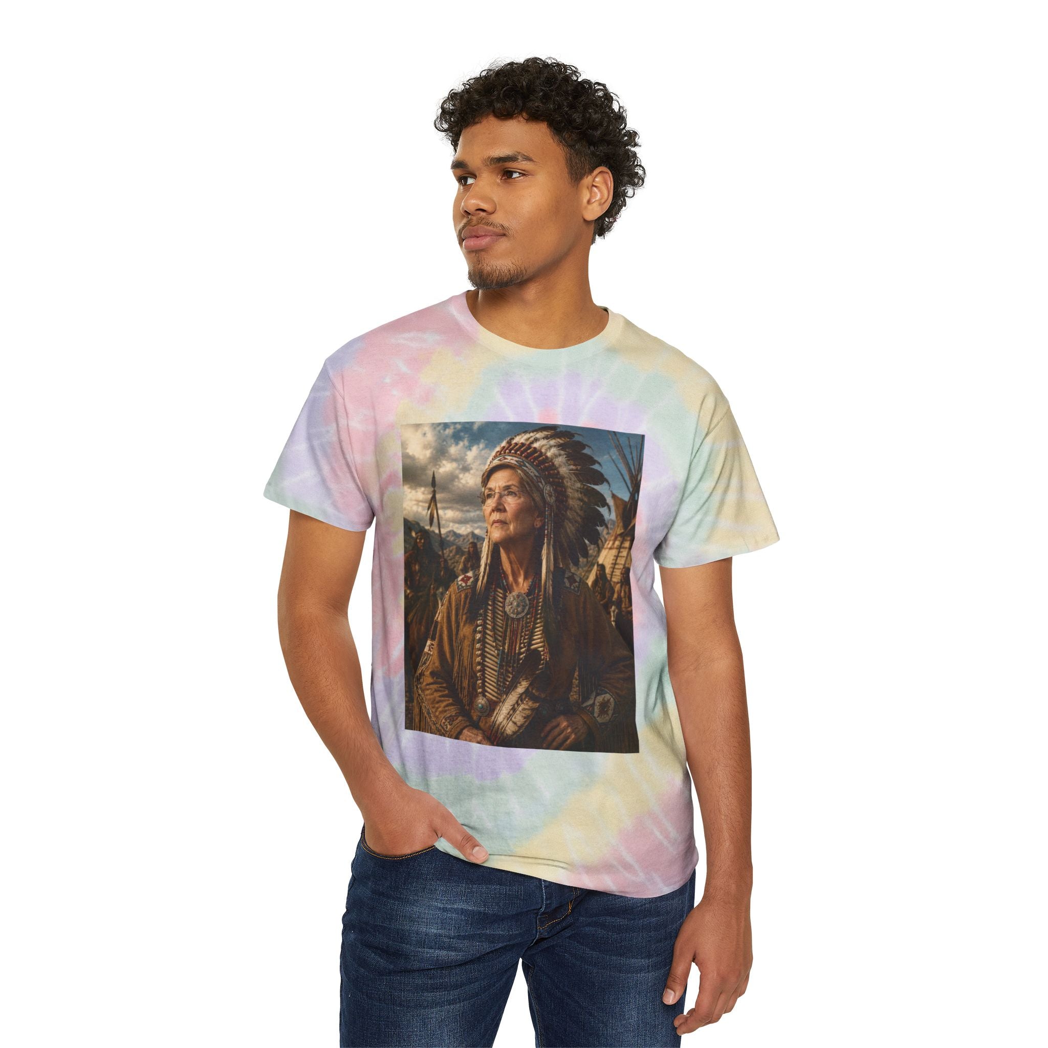 Elizabeth Warren Chief Tie-Dye Spiral Tee