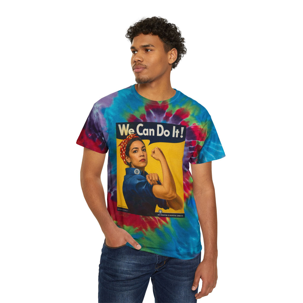 AOC Rosie Riveter Tie-Dye Spiral Tee
