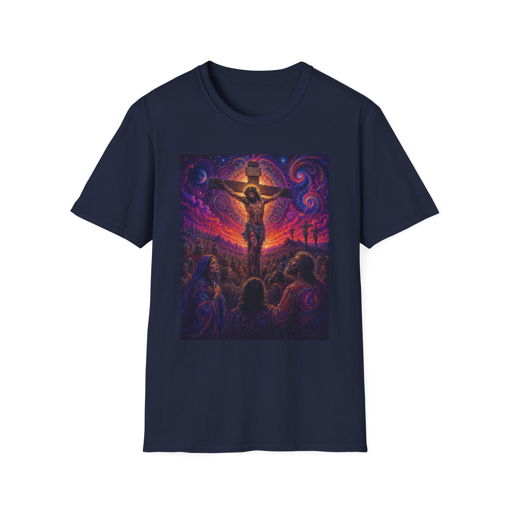 Psychedelic Crucifixion T-Shirt - Visionary Religious Art