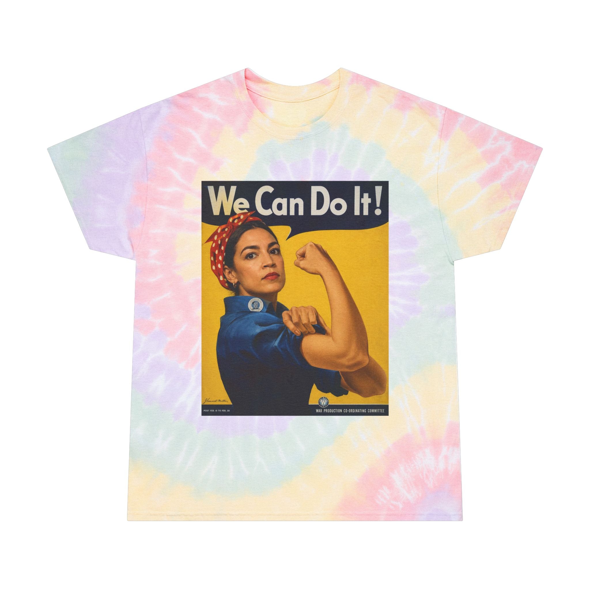AOC Rosie Riveter Tie-Dye Spiral Tee