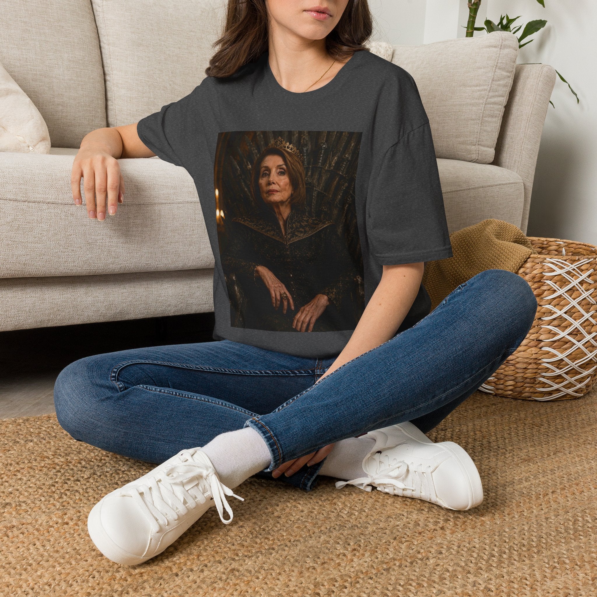 Pelosi Queen Throne T-Shirt - Political Parody Tee