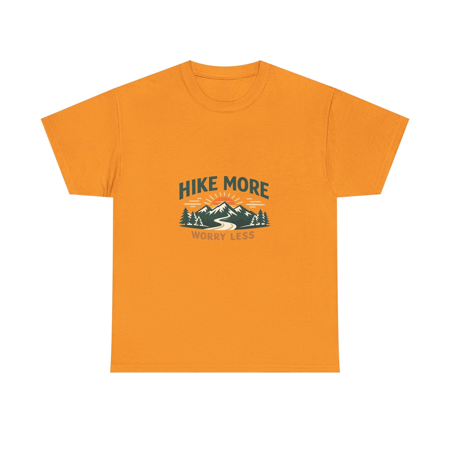 Hike More Worry Less Unisex Heavy Cotton Tee