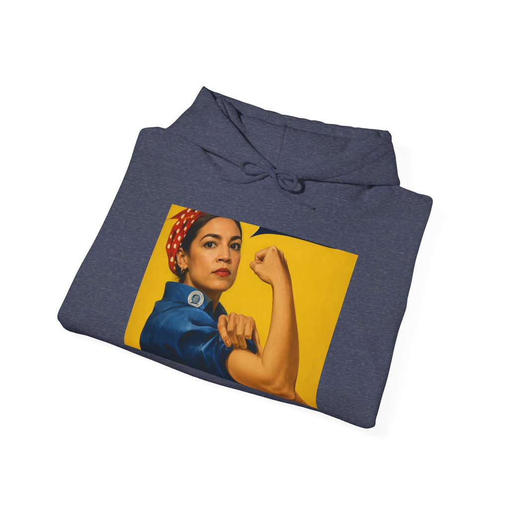 AOC Rosie Riveter Hoodie - Political Parody Sweatshirt
