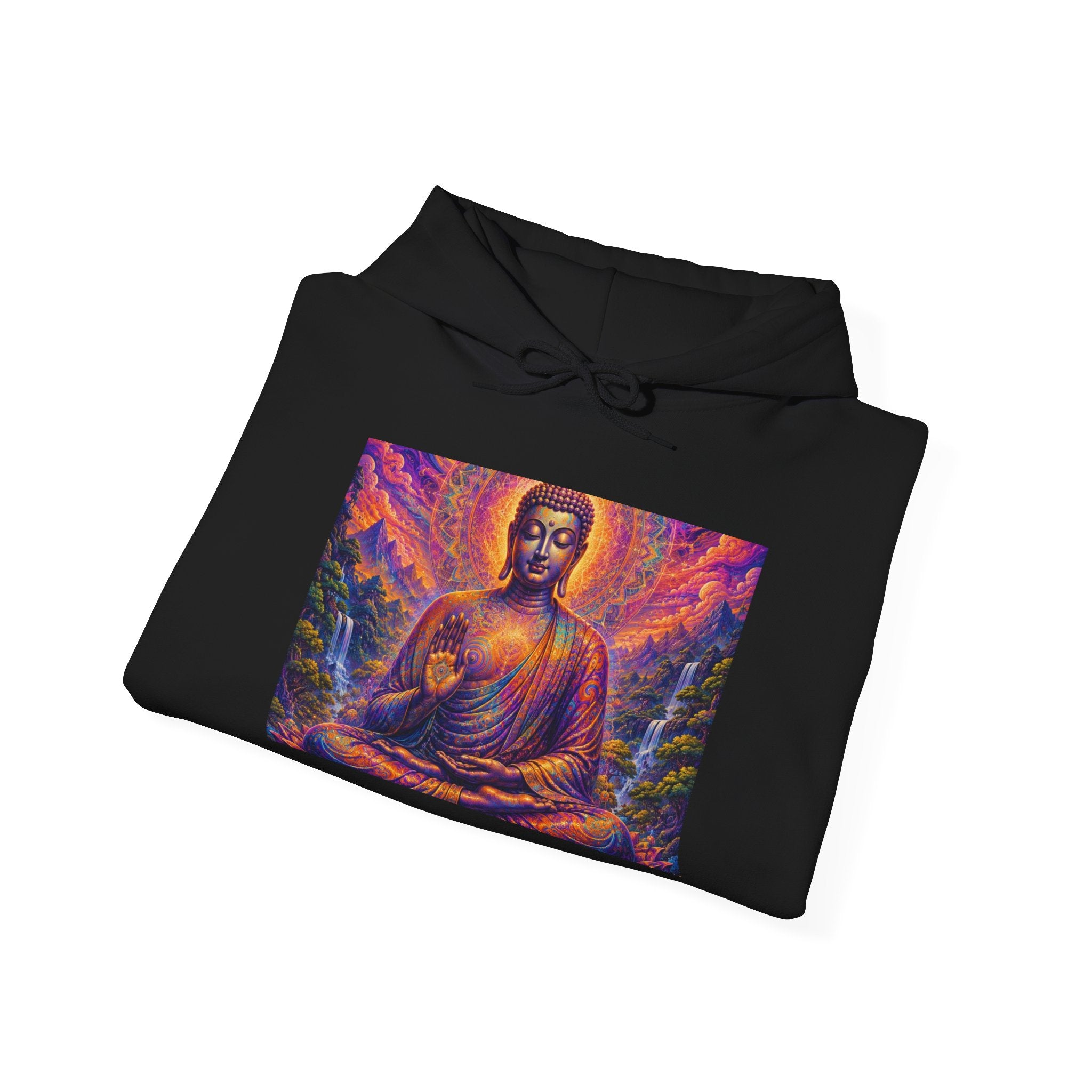 Cosmic Buddha Hoodie - Visionary Spiritual Art
