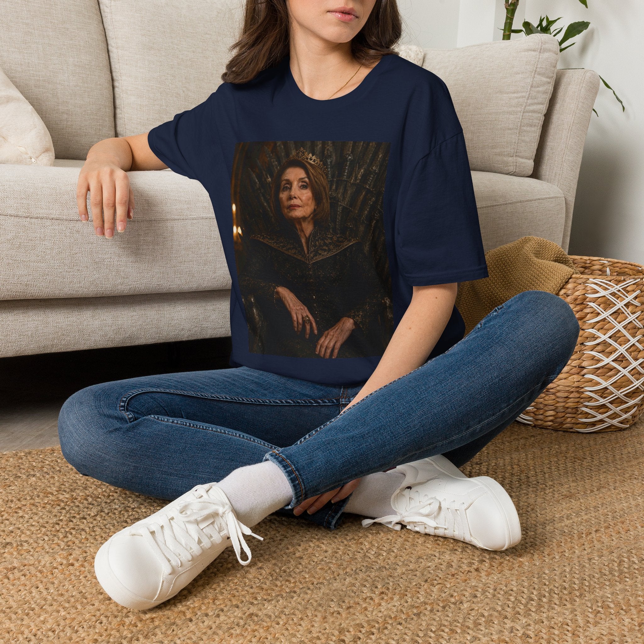 Pelosi Queen Throne T-Shirt - Political Parody Tee
