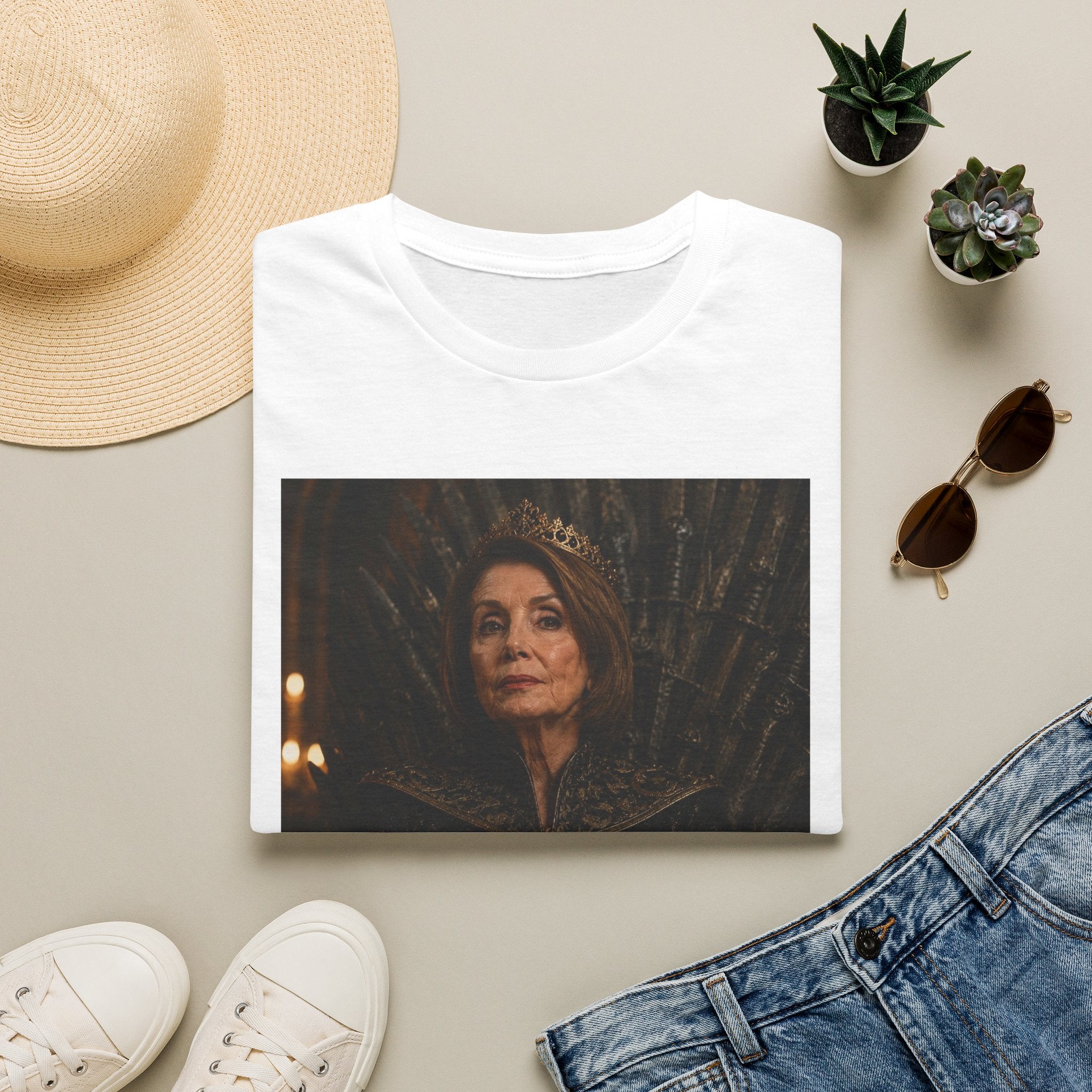 Pelosi Queen Throne T-Shirt - Political Parody Tee