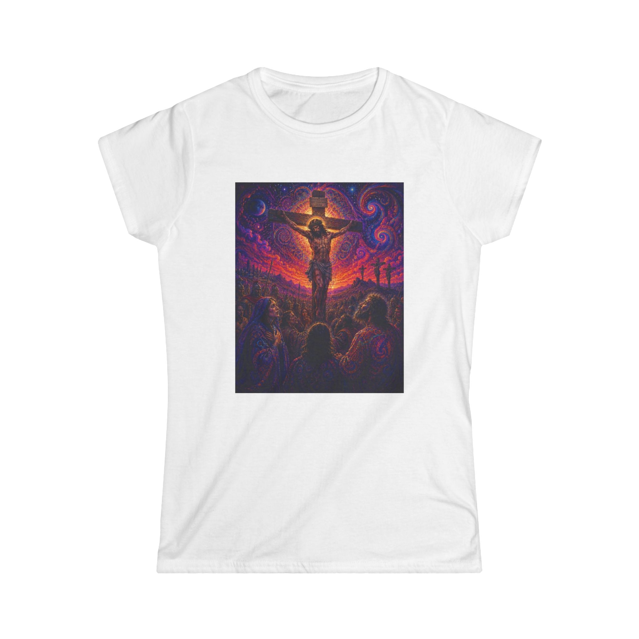 Psychedelic Crucifixion Women's Tee - Visionary Art