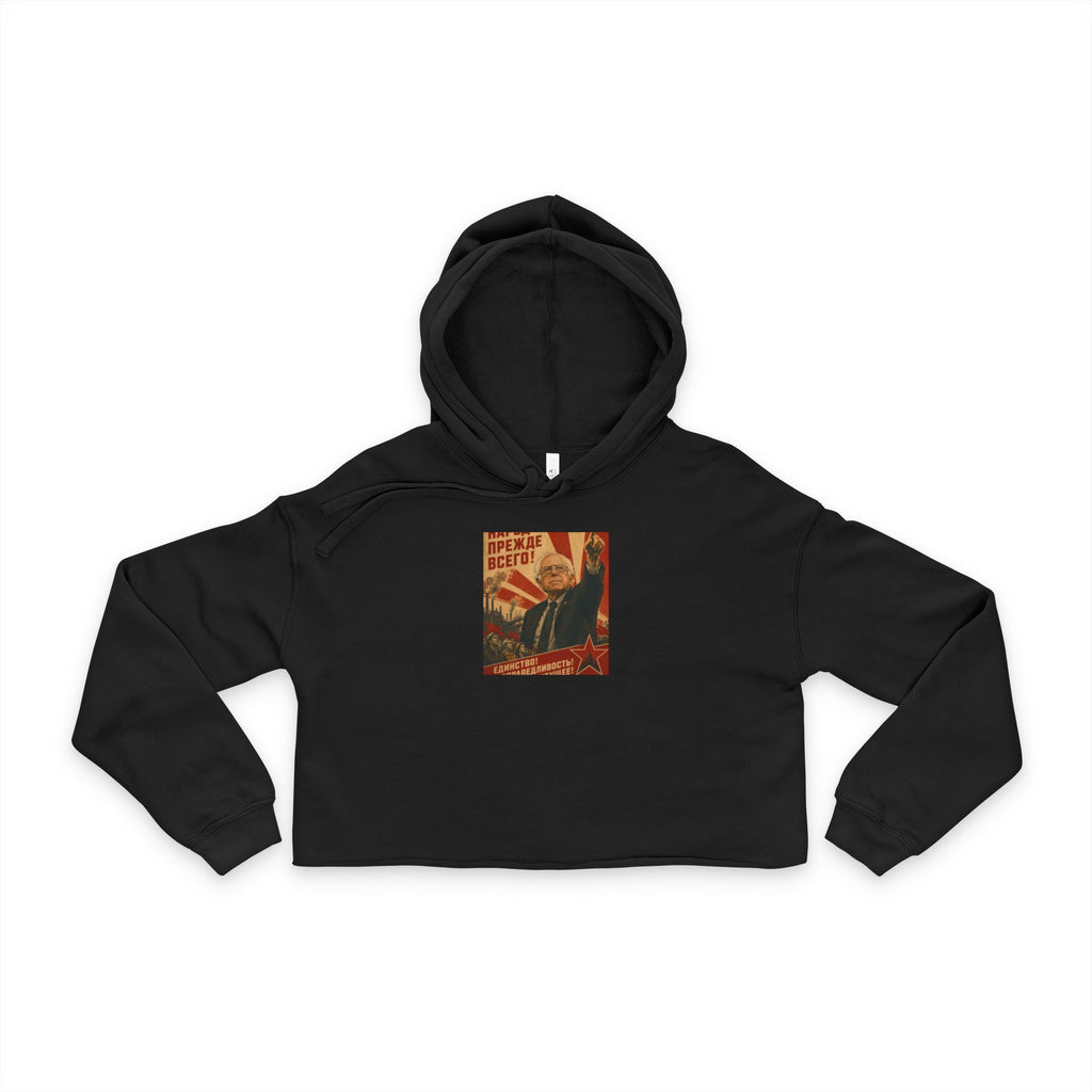 Bernie Soviet Poster Women's Crop Hoodie