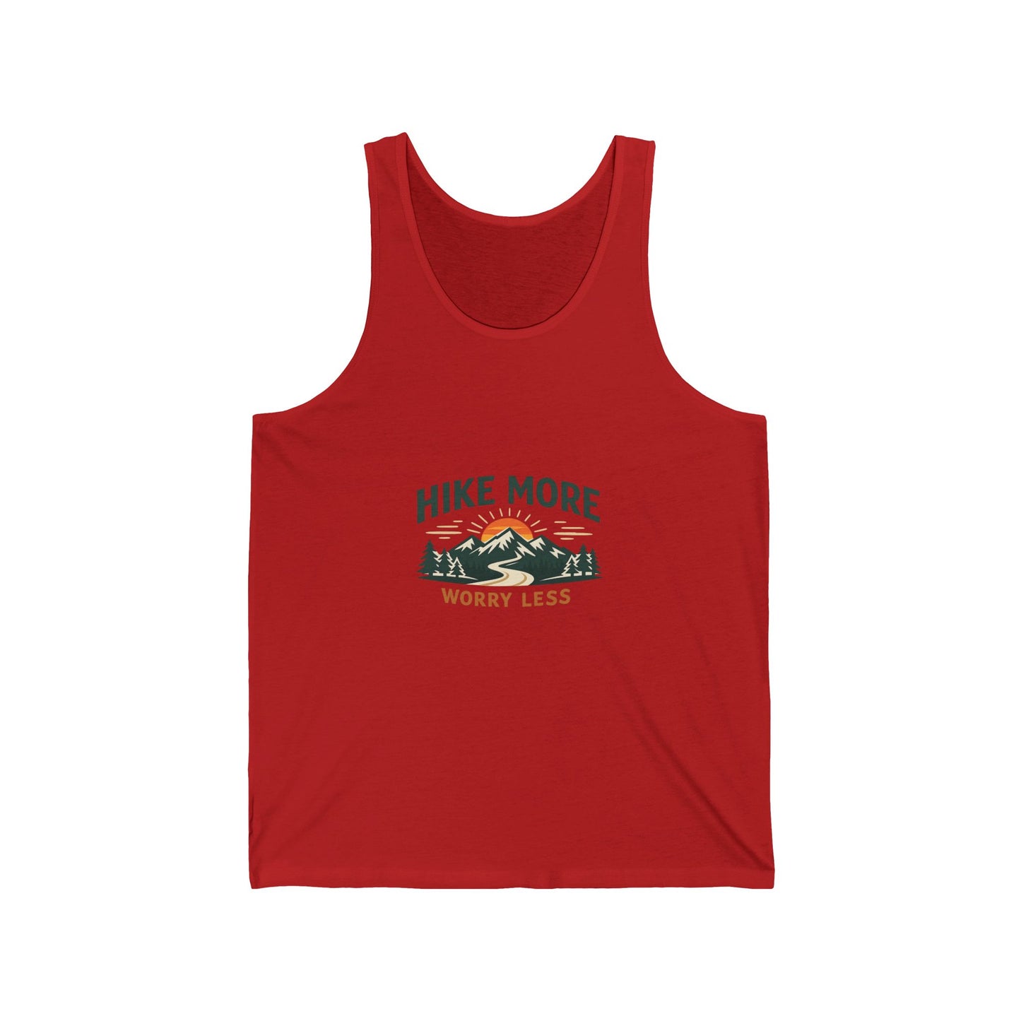 Hike More Worry Less Unisex Jersey Tank