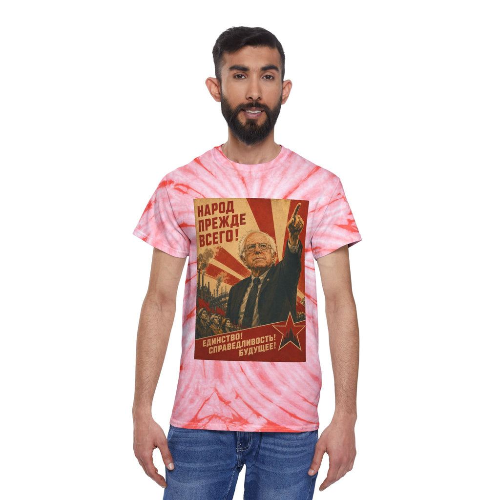 Bernie Soviet Poster Tie-Dye Cyclone Tee
