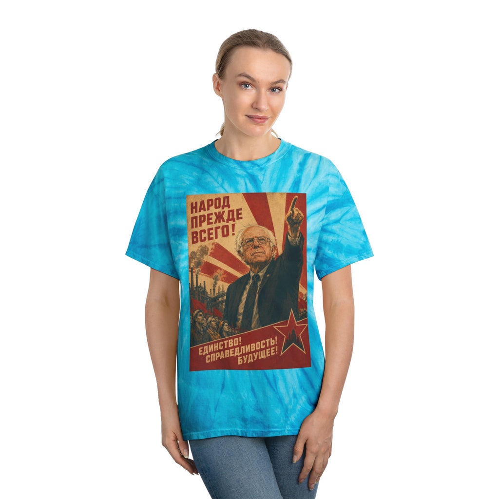 Bernie Soviet Poster Tie-Dye Cyclone Tee