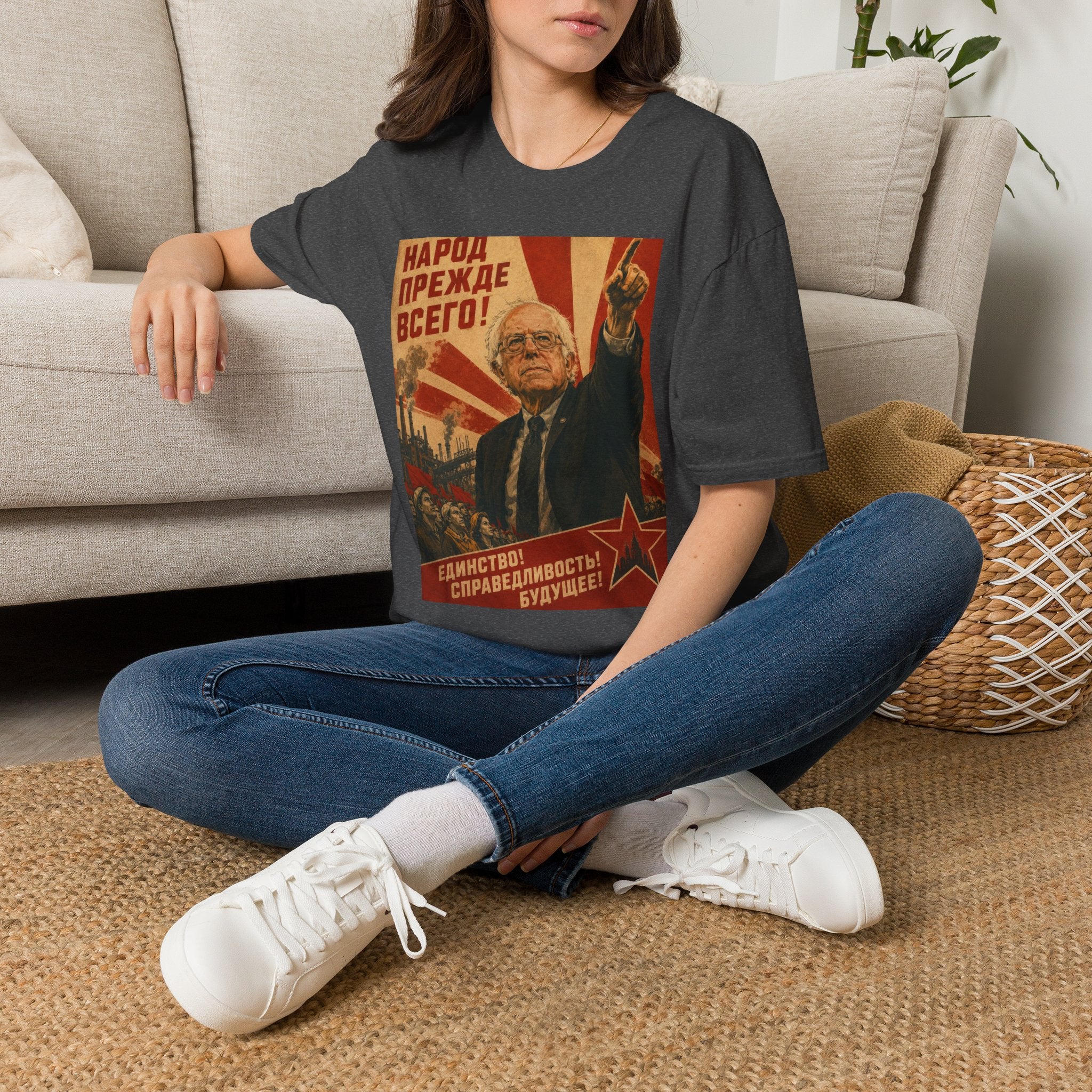 Bernie Soviet Poster T-Shirt - Political Parody Tee