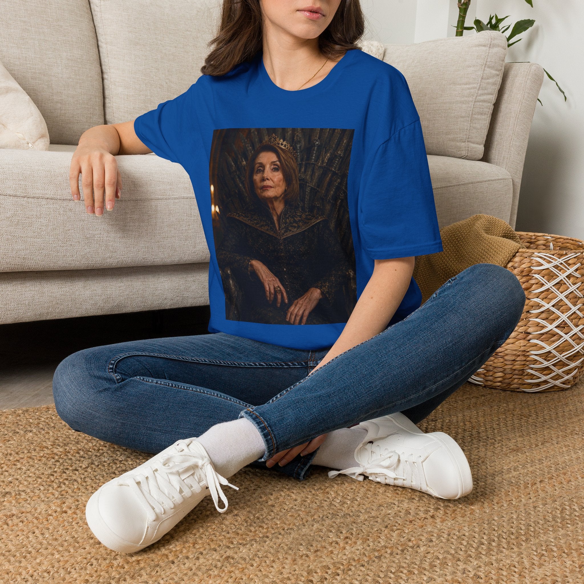 Pelosi Queen Throne T-Shirt - Political Parody Tee