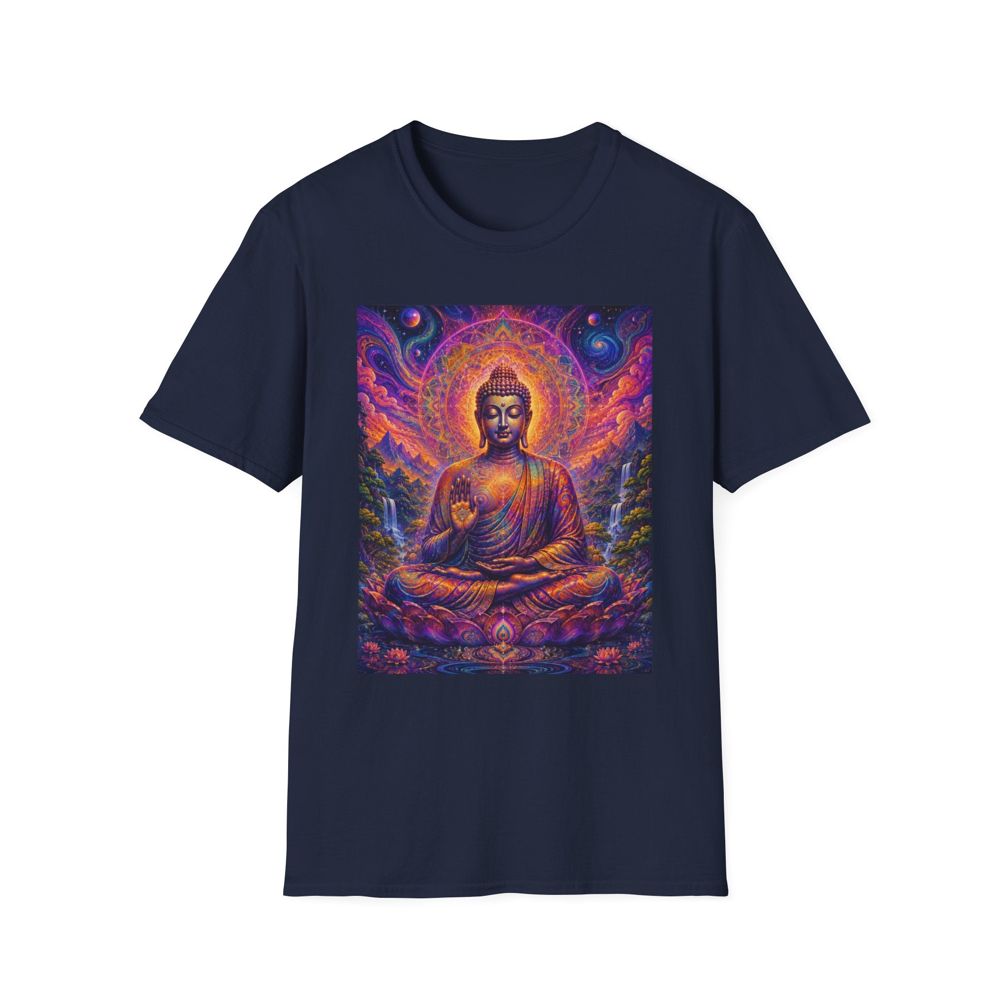 Cosmic Buddha T-Shirt - Visionary Spiritual Art