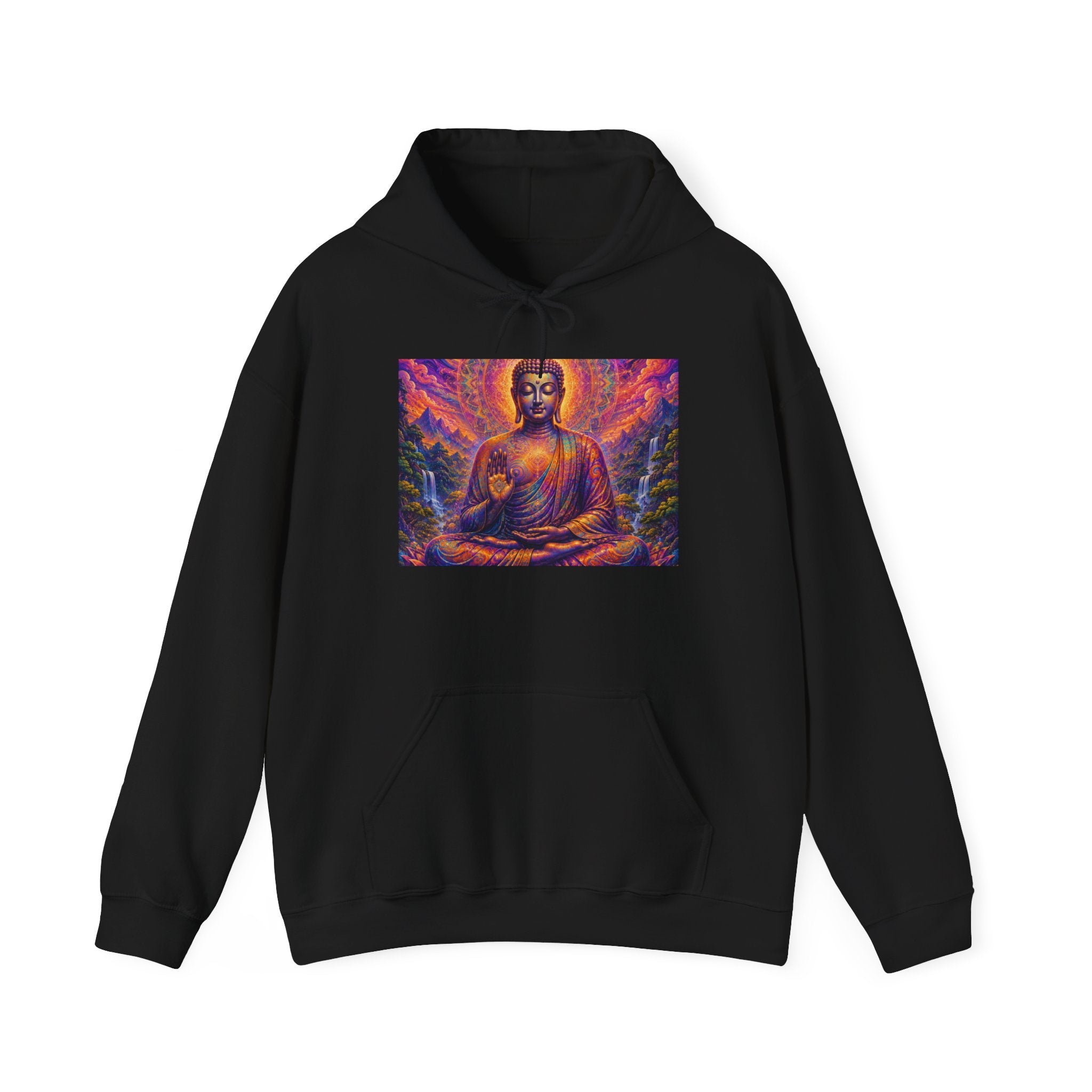 Cosmic Buddha Hoodie - Visionary Spiritual Art