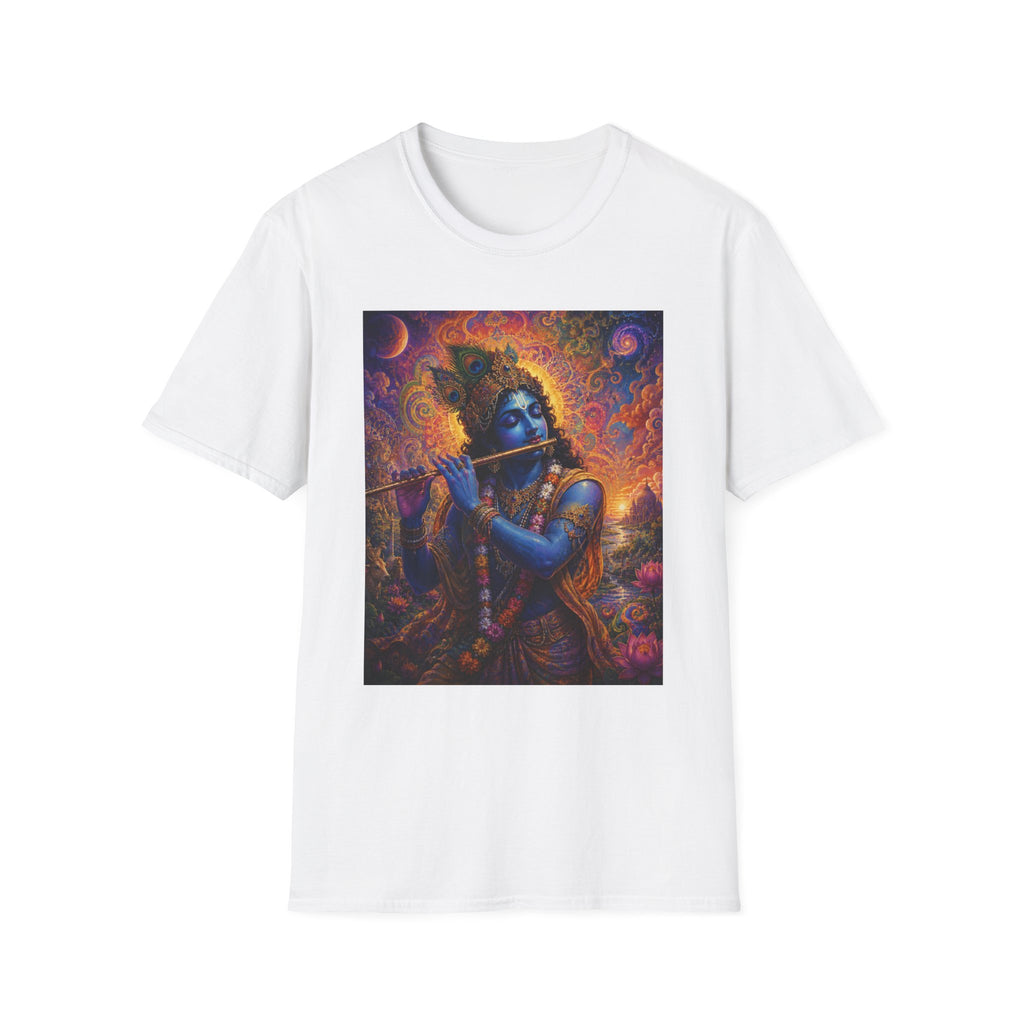 Divine Krishna T-Shirt - Hindu Visionary Art