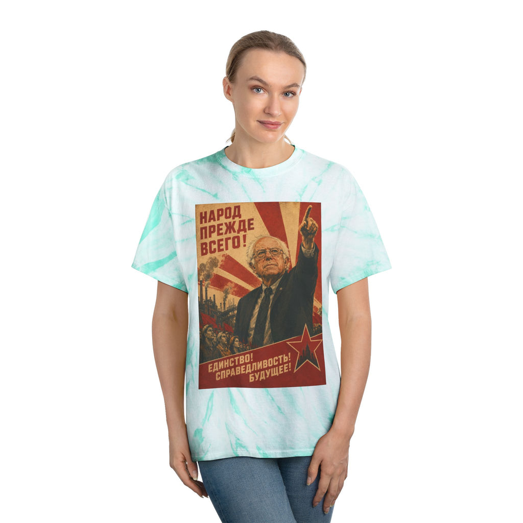 Bernie Soviet Poster Tie-Dye Cyclone Tee