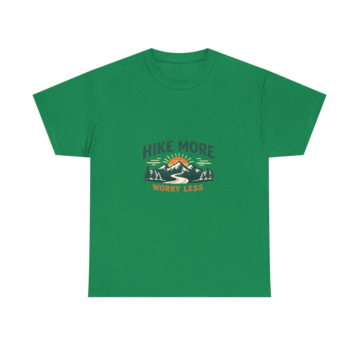 Hike More Worry Less Unisex Heavy Cotton Tee
