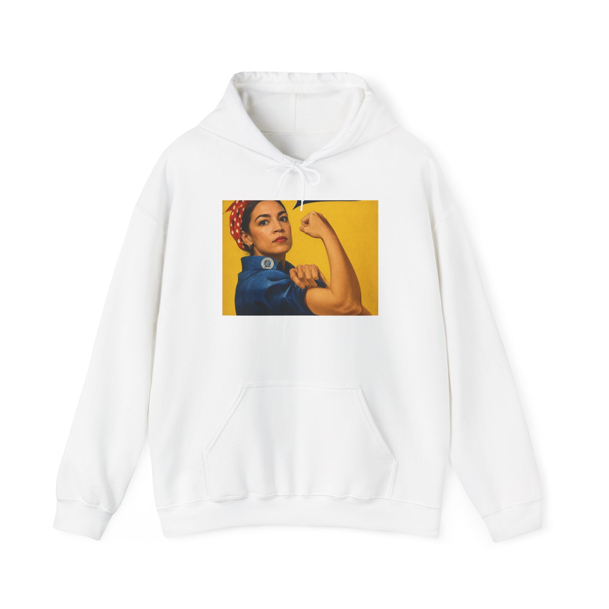 AOC Rosie Riveter Hoodie - Political Parody Sweatshirt