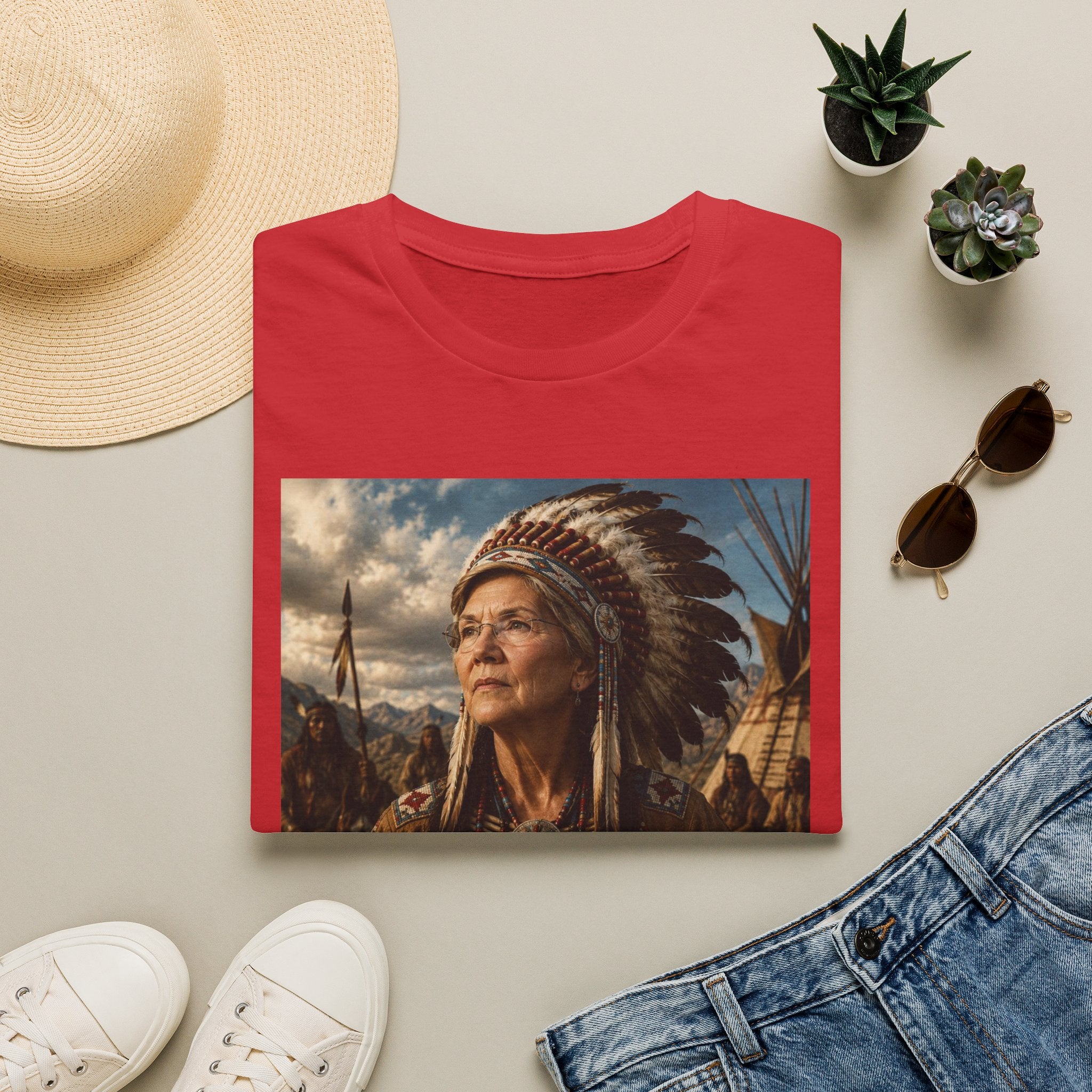 Elizabeth Warren Chief T-Shirt - Political Parody Tee