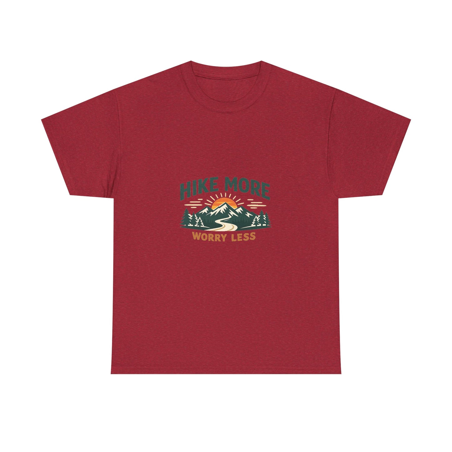 Hike More Worry Less Unisex Heavy Cotton Tee