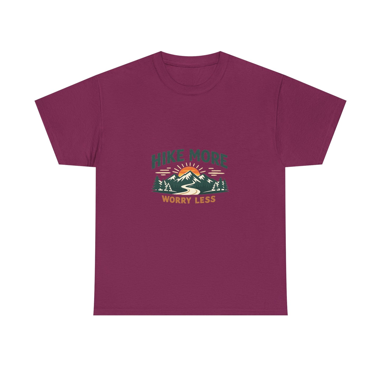 Hike More Worry Less Unisex Heavy Cotton Tee