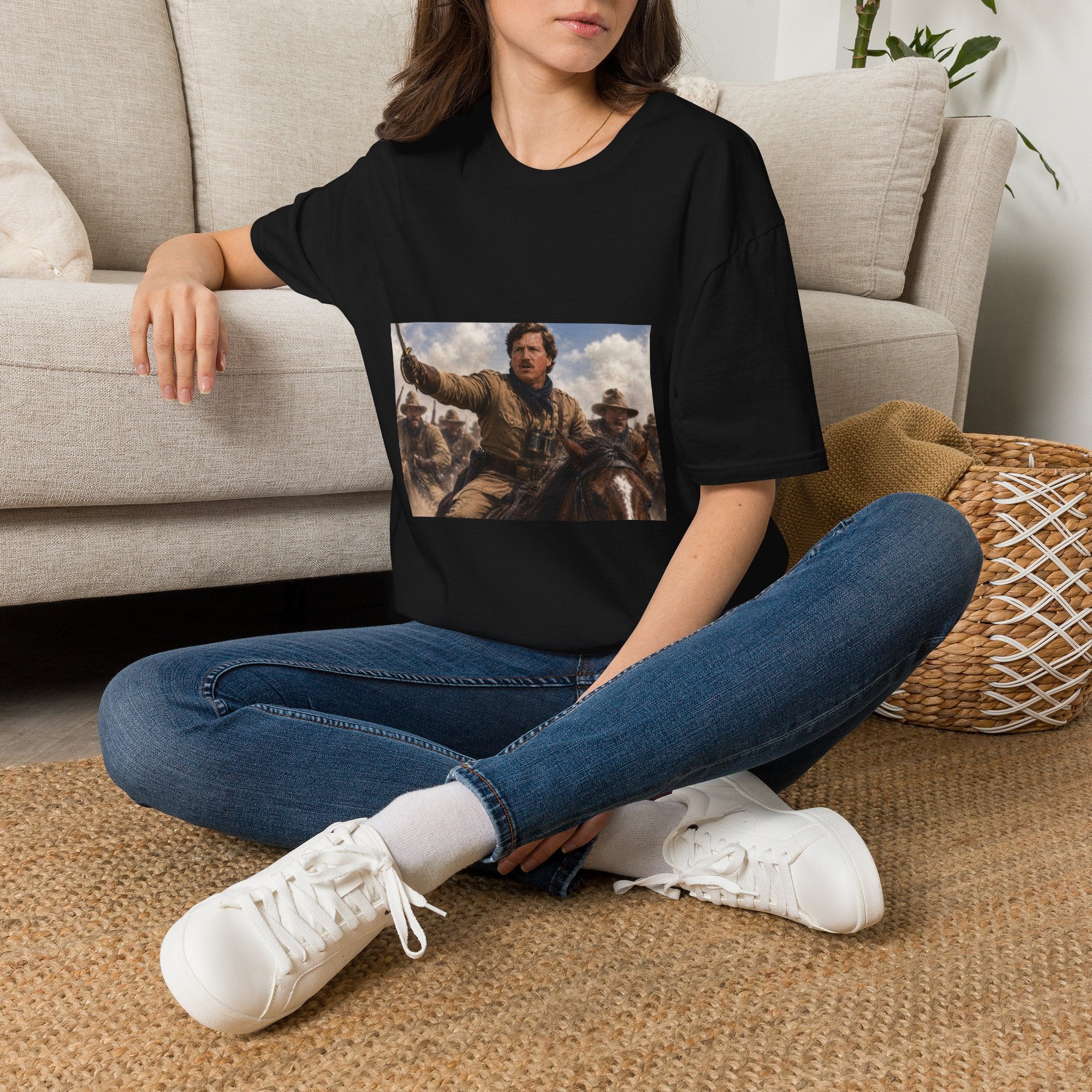 Tucker Rough Rider T-Shirt - Political Parody Tee