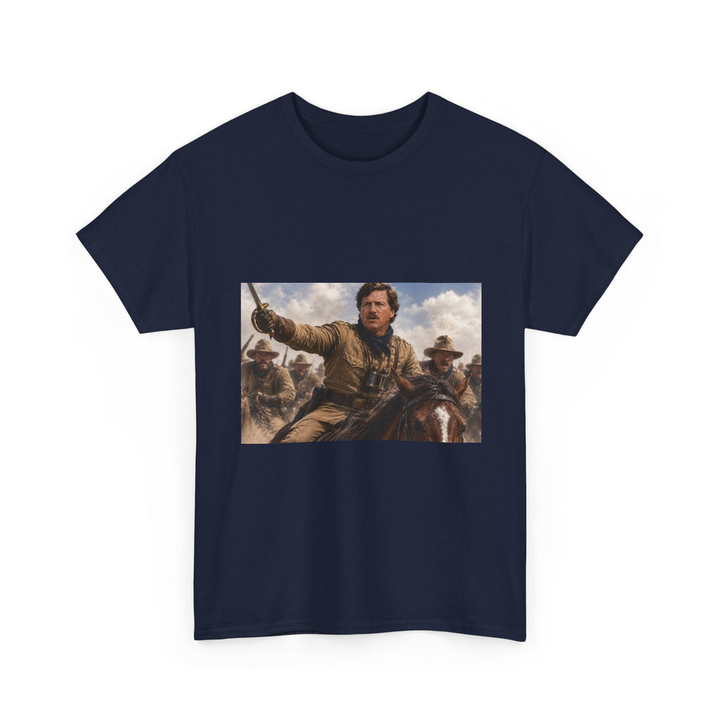 Tucker Carlson Rough Rider Shirt - Cavalry Charge T-Shirt - Political Parody Gift