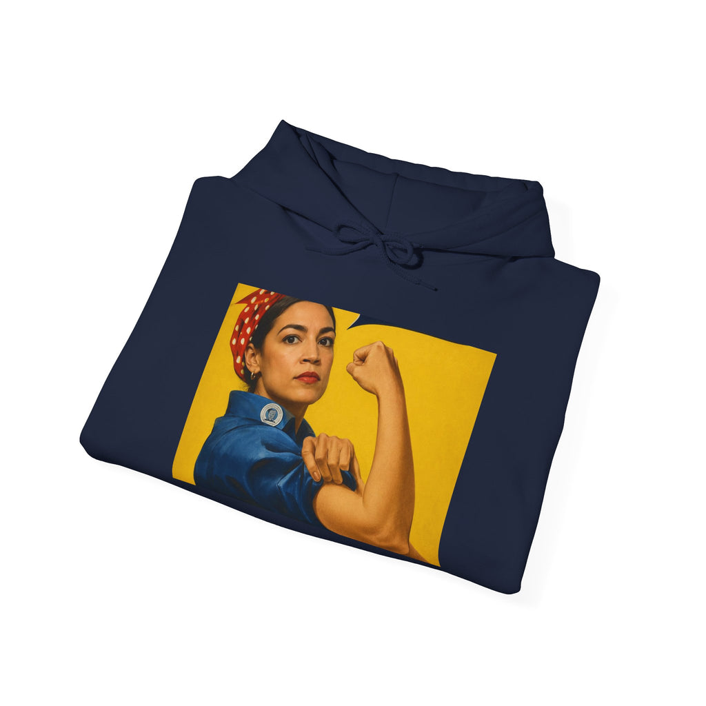 AOC Rosie Riveter Hoodie - Political Parody Sweatshirt