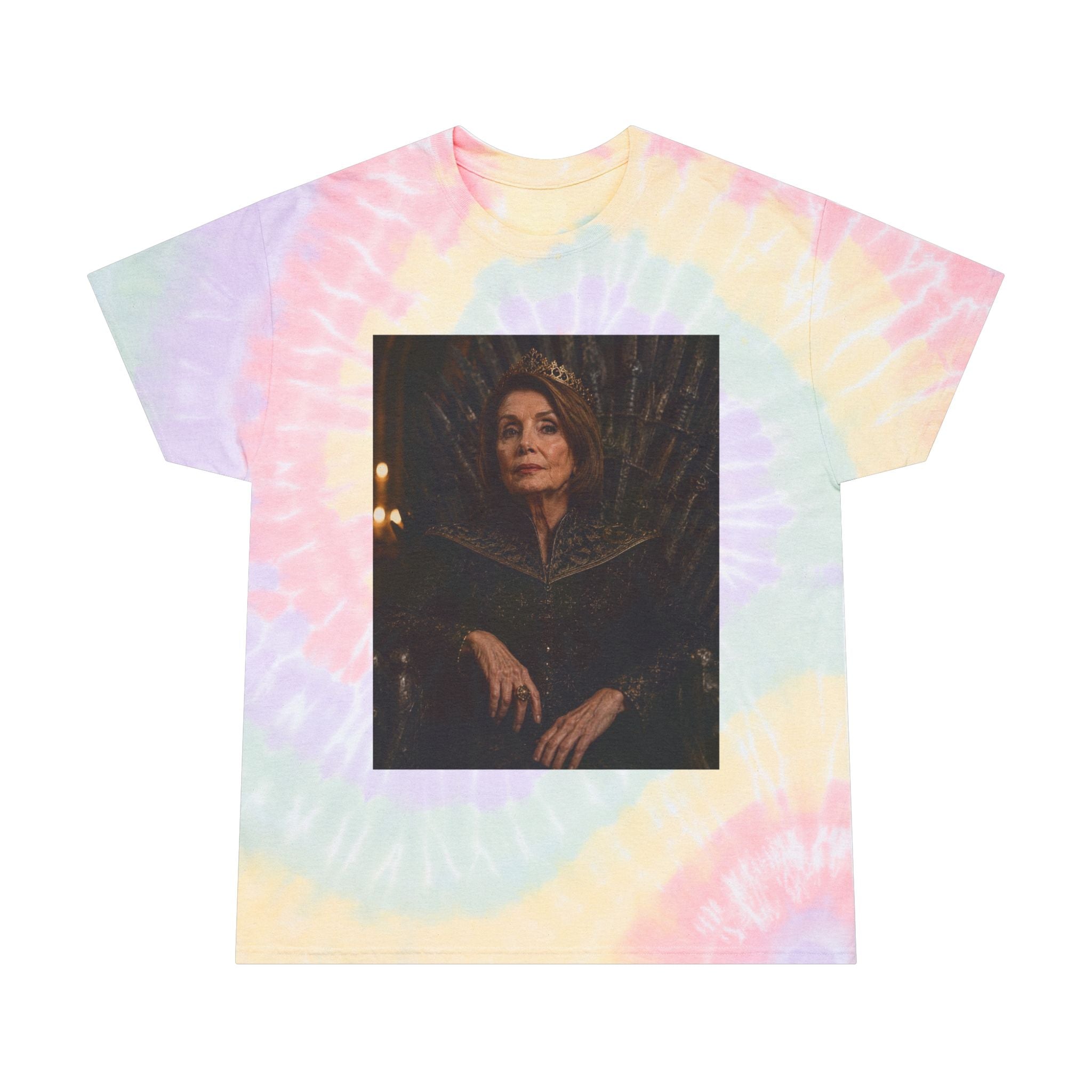 Pelosi Queen Throne Tie-Dye Spiral Tee