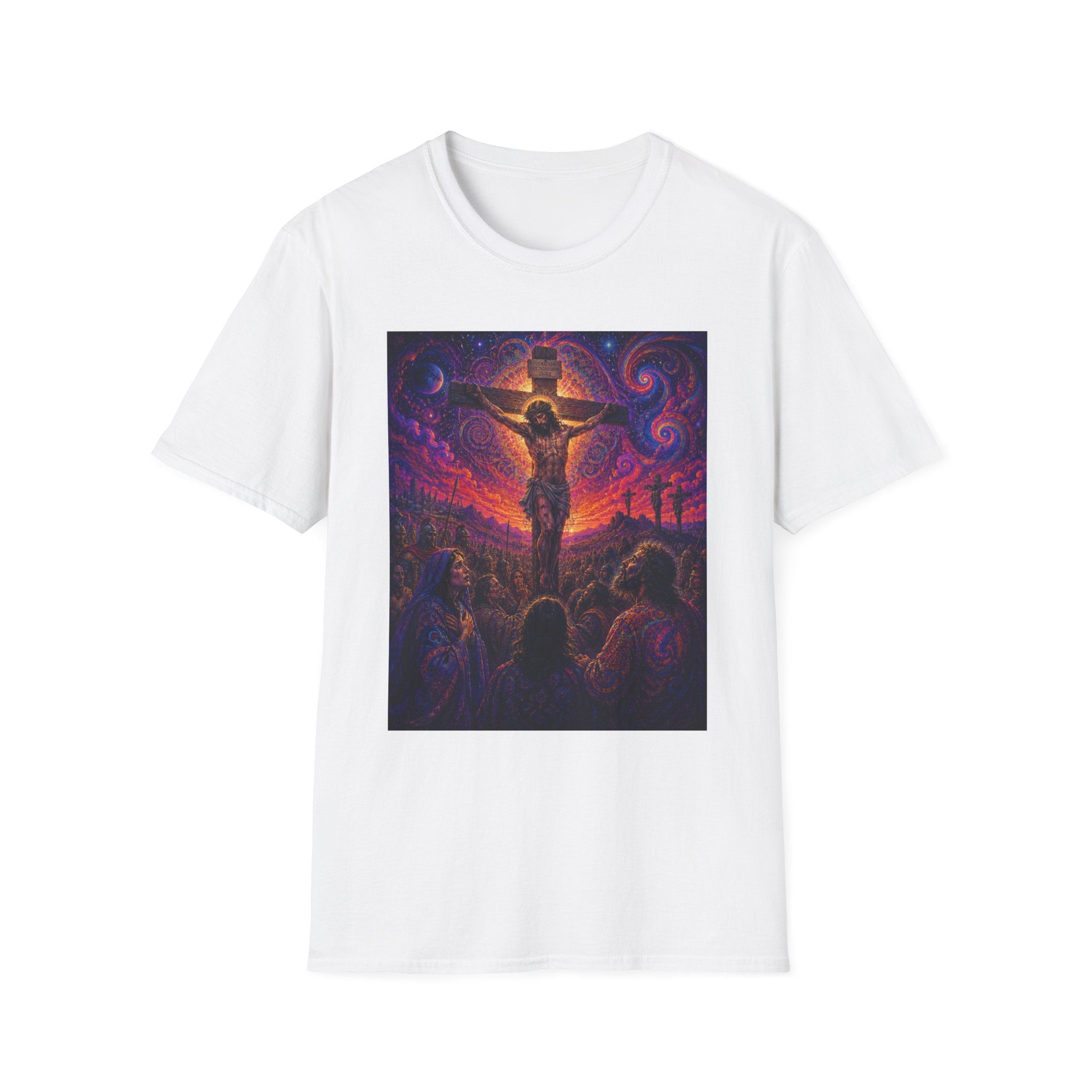 Psychedelic Crucifixion T-Shirt - Visionary Religious Art