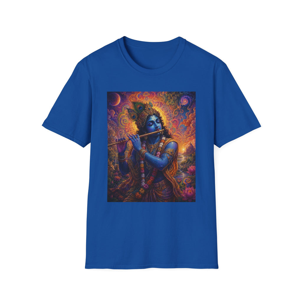 Divine Krishna T-Shirt - Hindu Visionary Art