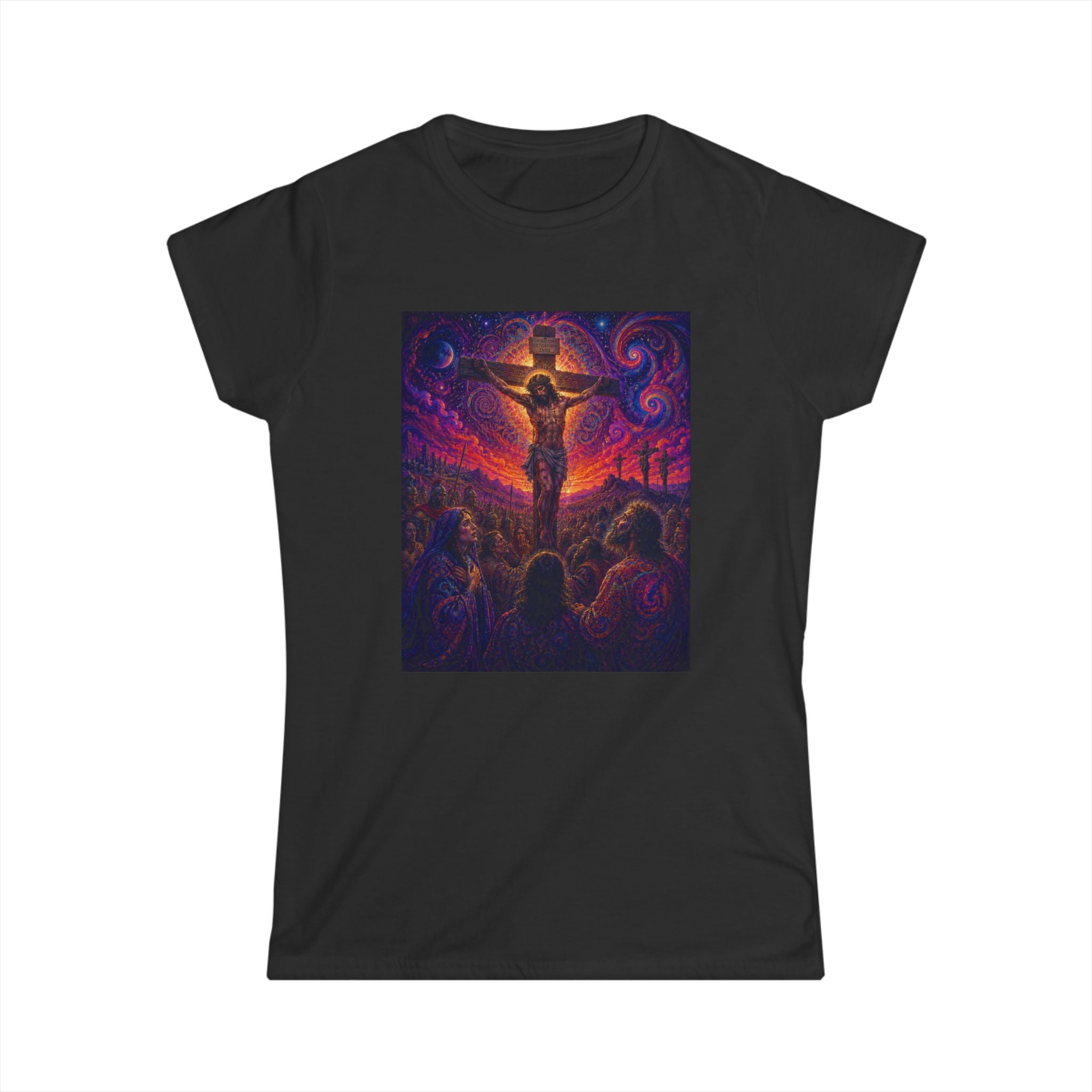 Psychedelic Crucifixion Women's Tee - Visionary Art