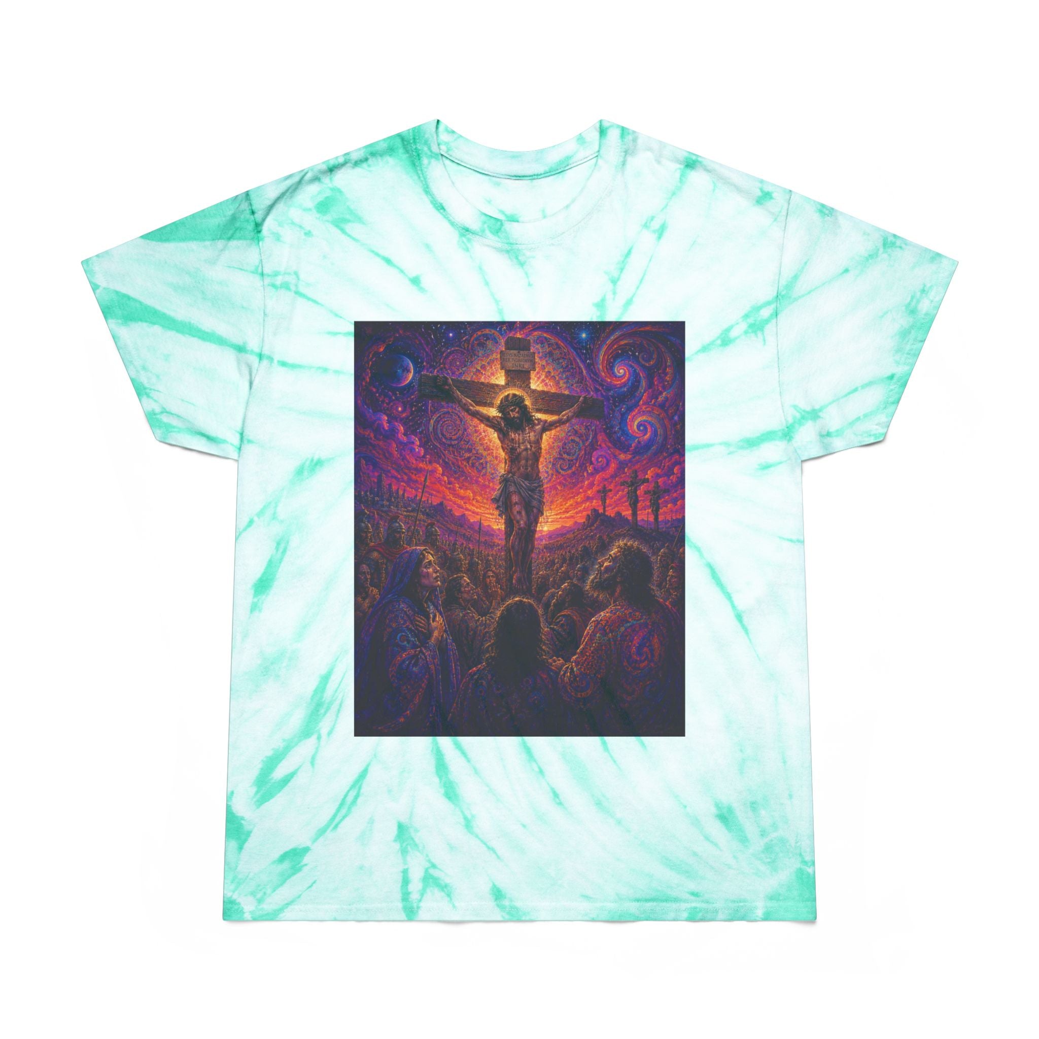 Psychedelic Crucifixion Tie-Dye Cyclone Tee