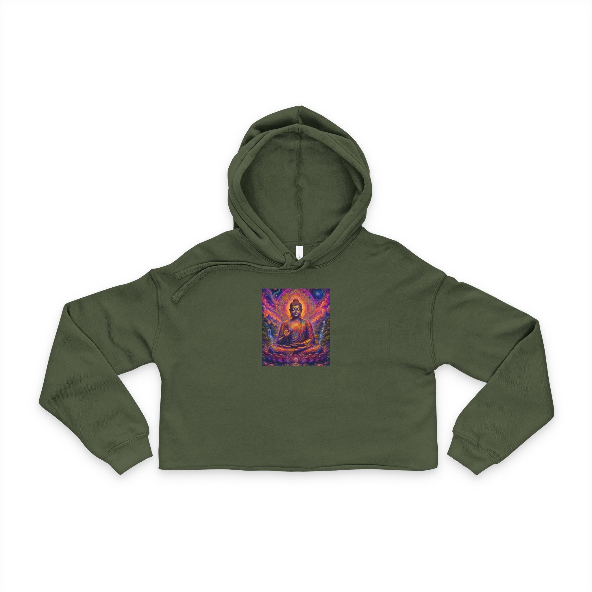 Cosmic Buddha Women's Crop Hoodie