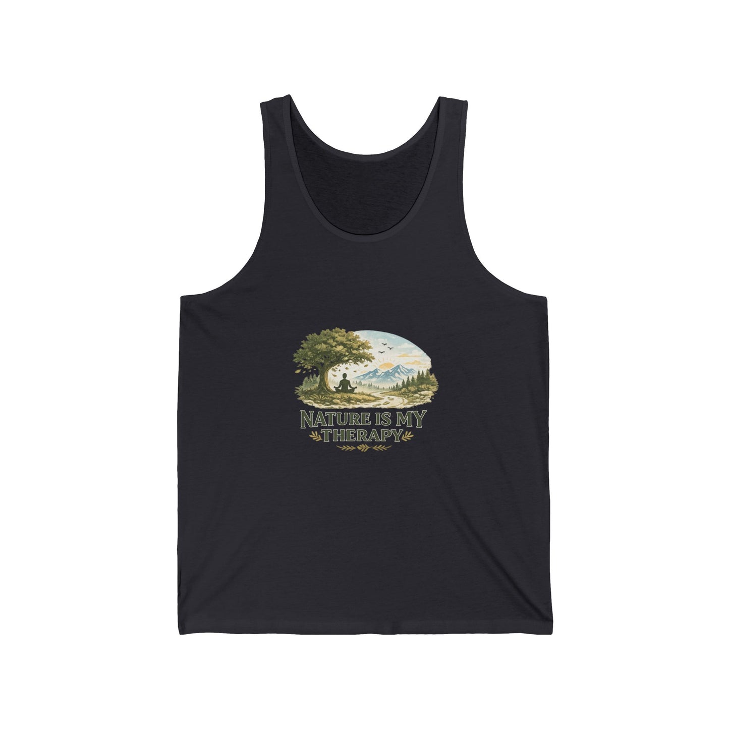 Nature Is My Therapy Unisex Jersey Tank