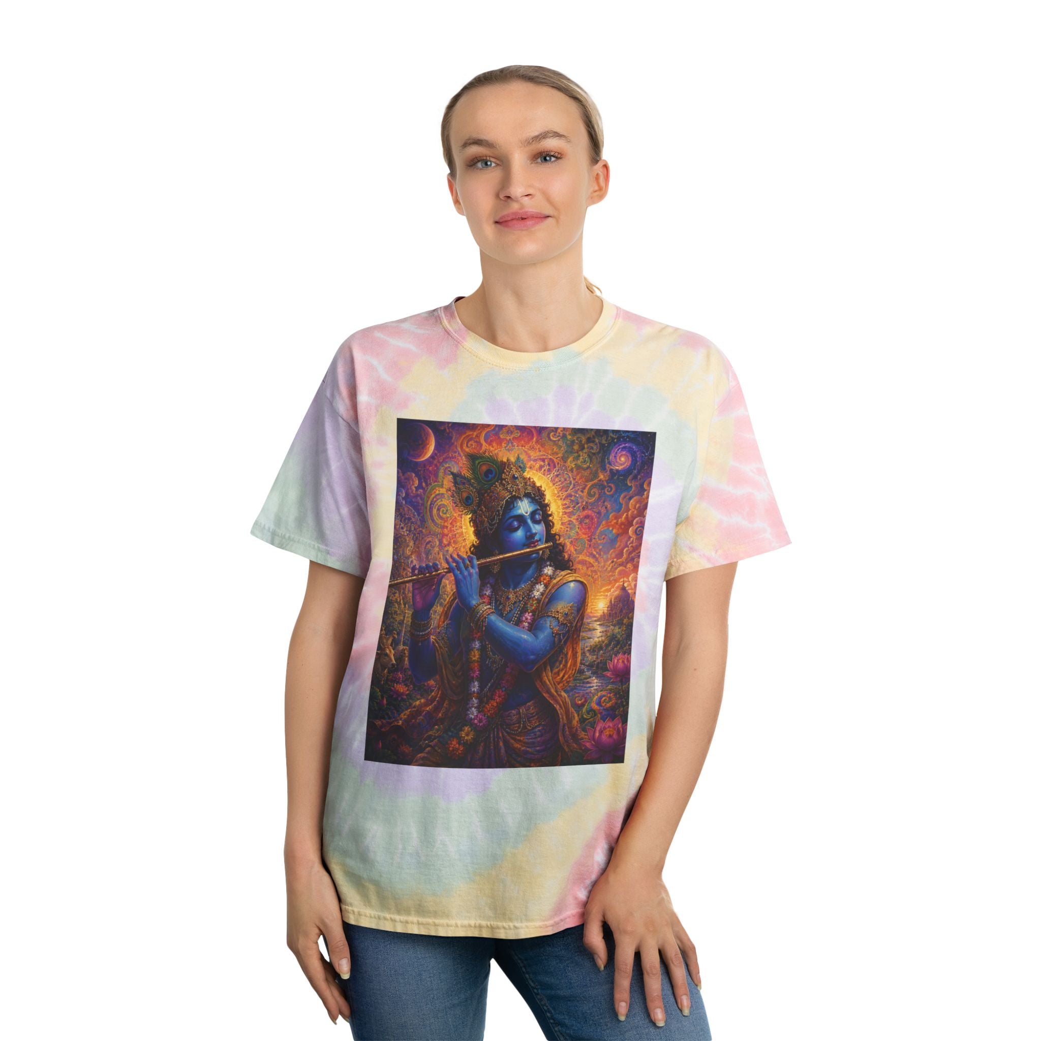 Divine Krishna Tie-Dye Spiral Tee