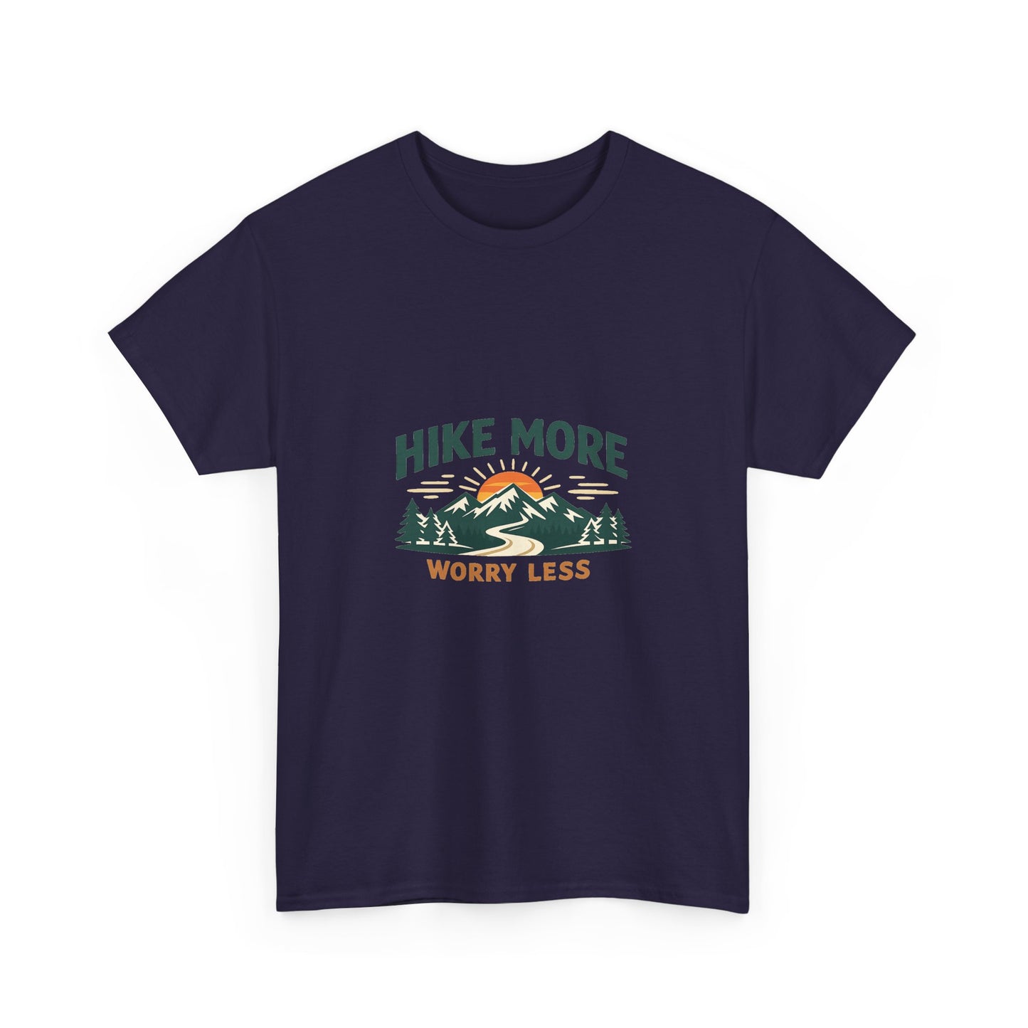 Hike More Worry Less Unisex Heavy Cotton Tee