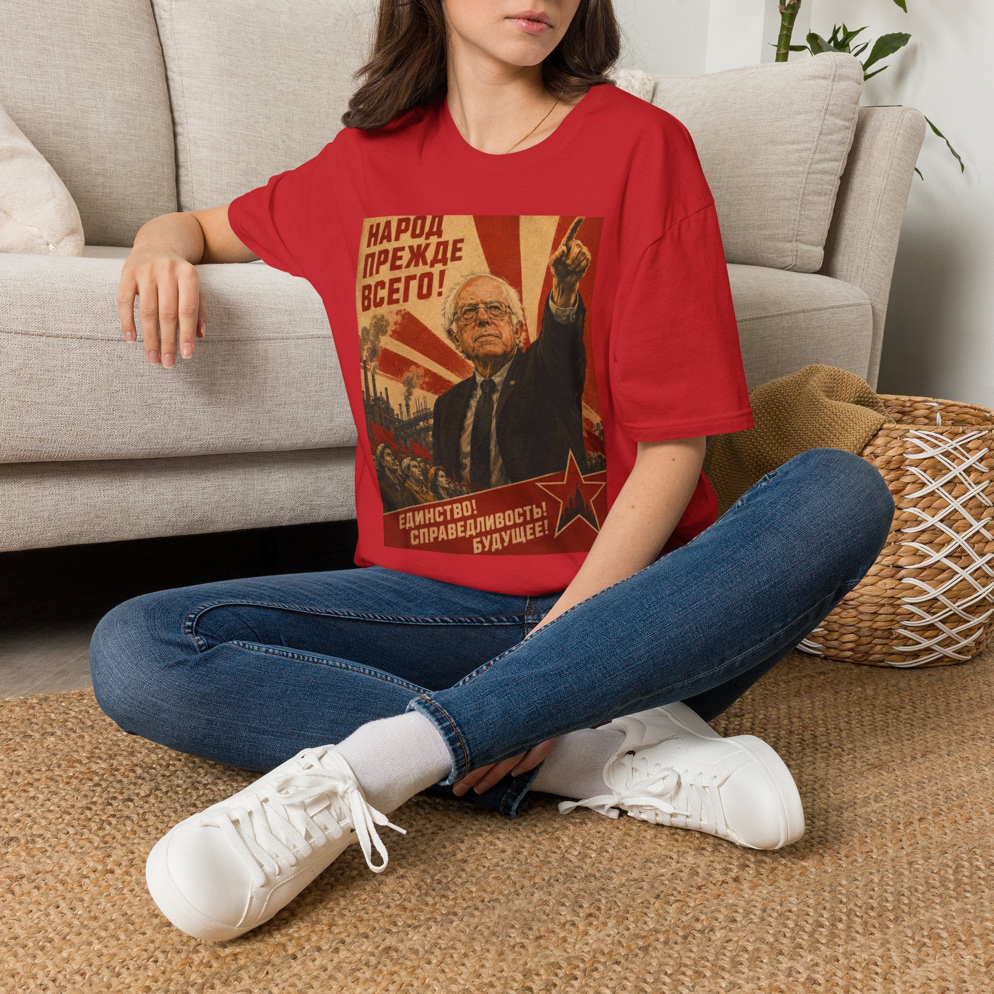 Bernie Soviet Poster T-Shirt - Political Parody Tee