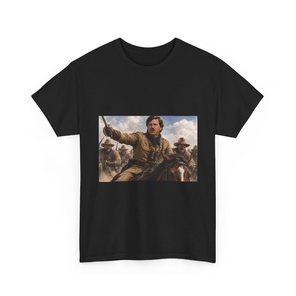 Tucker Carlson Rough Rider Shirt - Cavalry Charge T-Shirt - Political Parody Gift