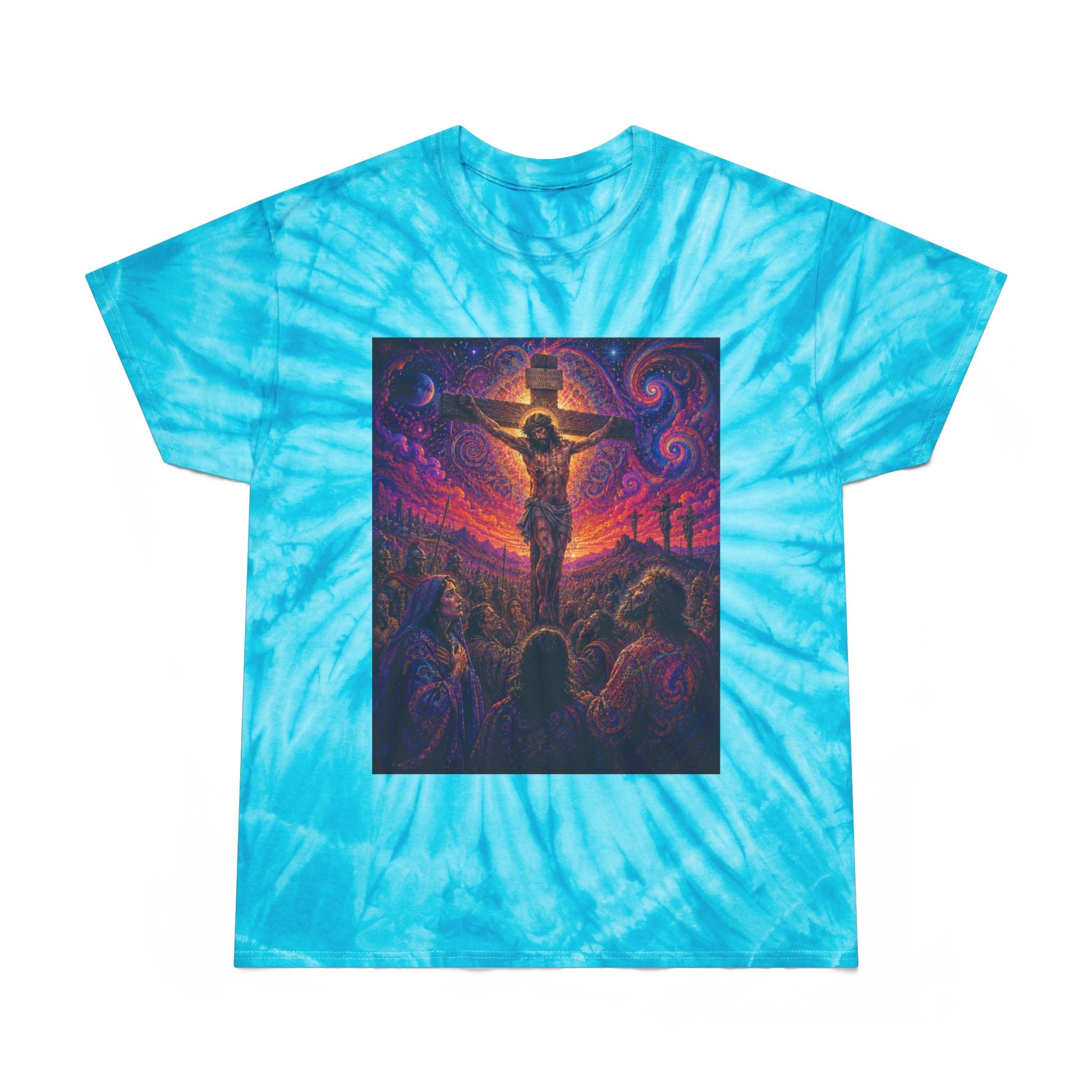 Psychedelic Crucifixion Tie-Dye Cyclone Tee