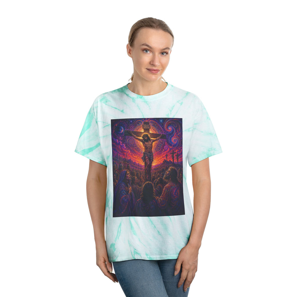 Psychedelic Crucifixion Tie-Dye Cyclone Tee
