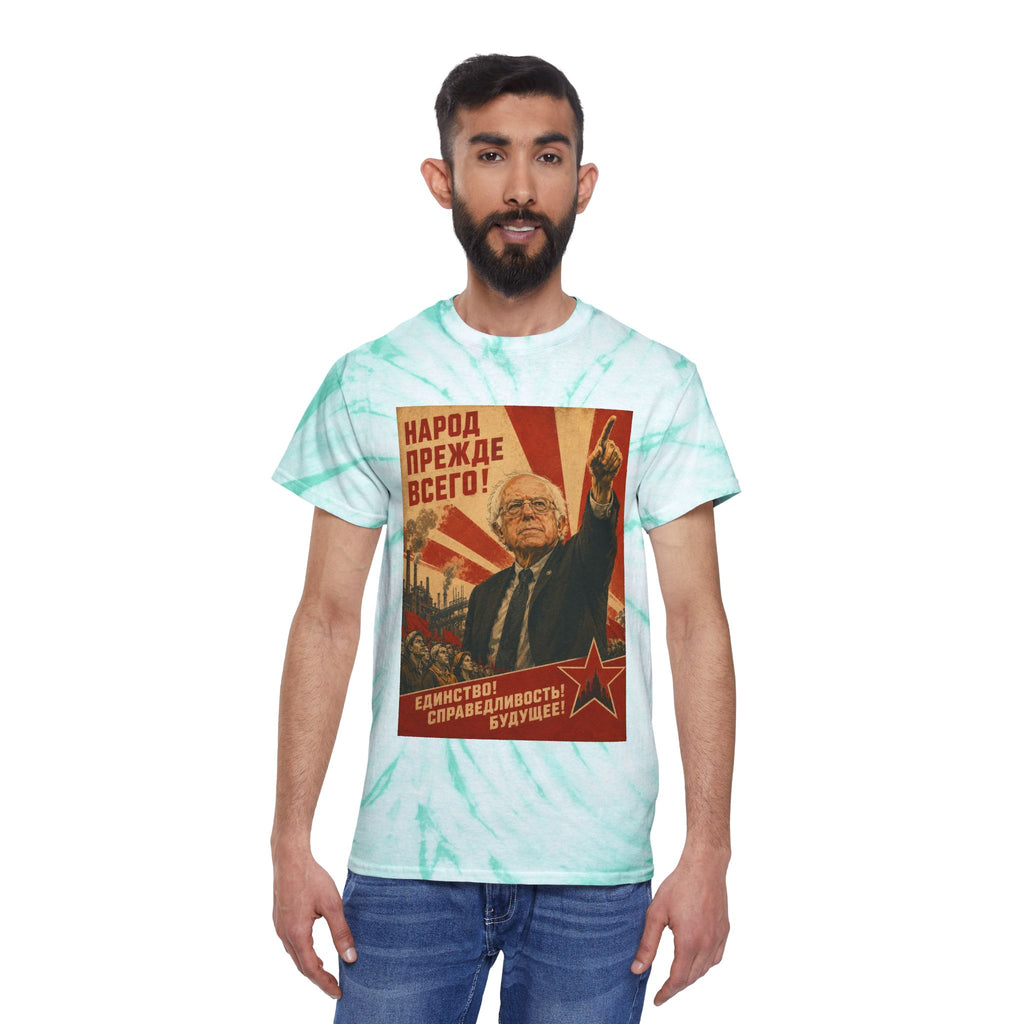Bernie Soviet Poster Tie-Dye Cyclone Tee